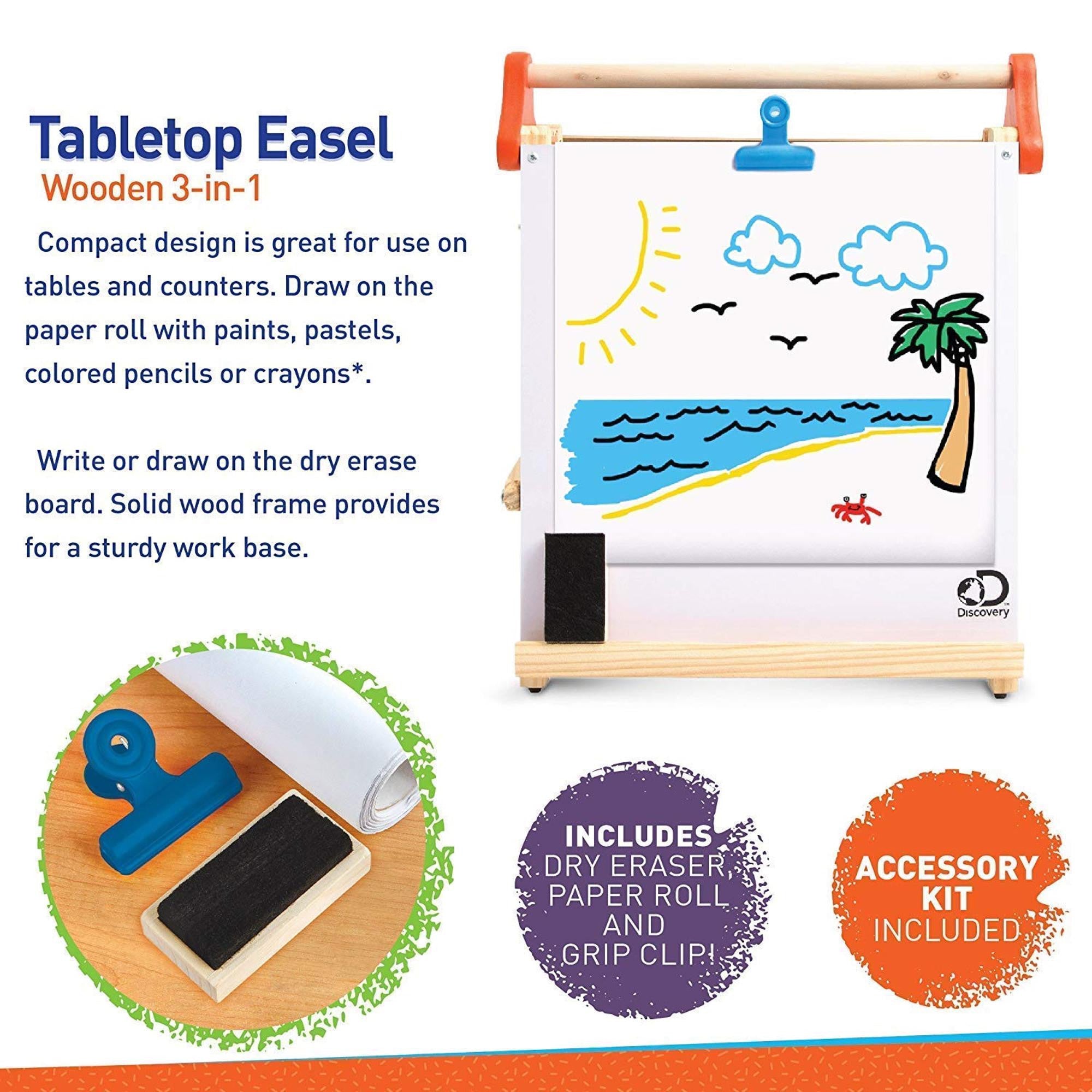 Wooden 3 in 1 Table Top Easel