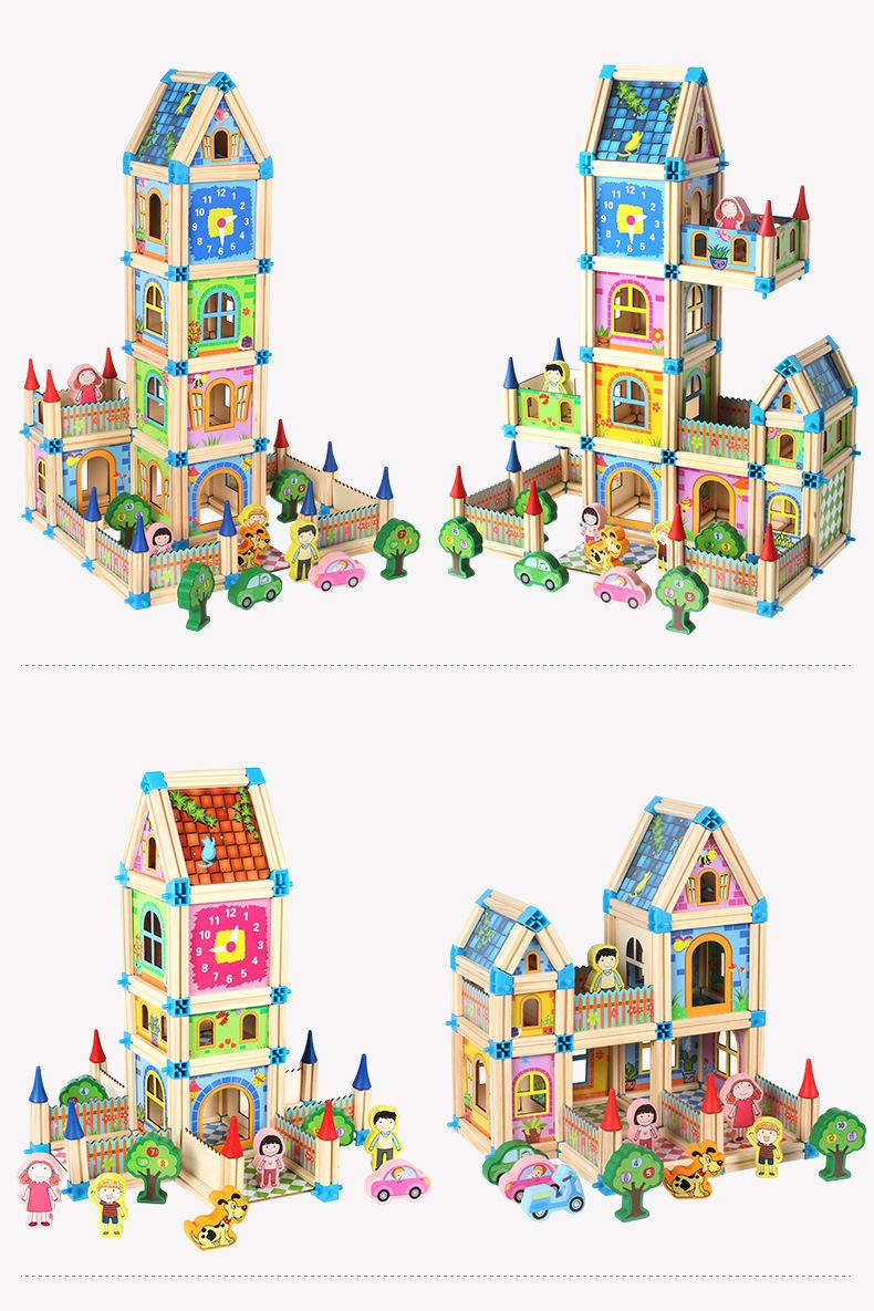 Wooden Master of Architectre Building Blocks Toy Set