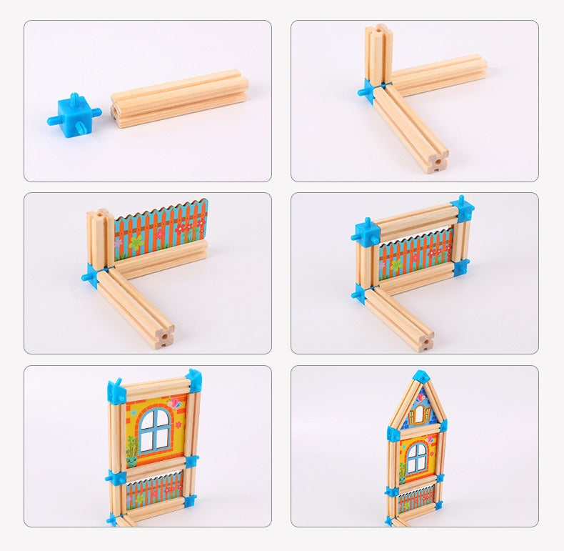 Wooden Master of Architectre Building Blocks Toy Set