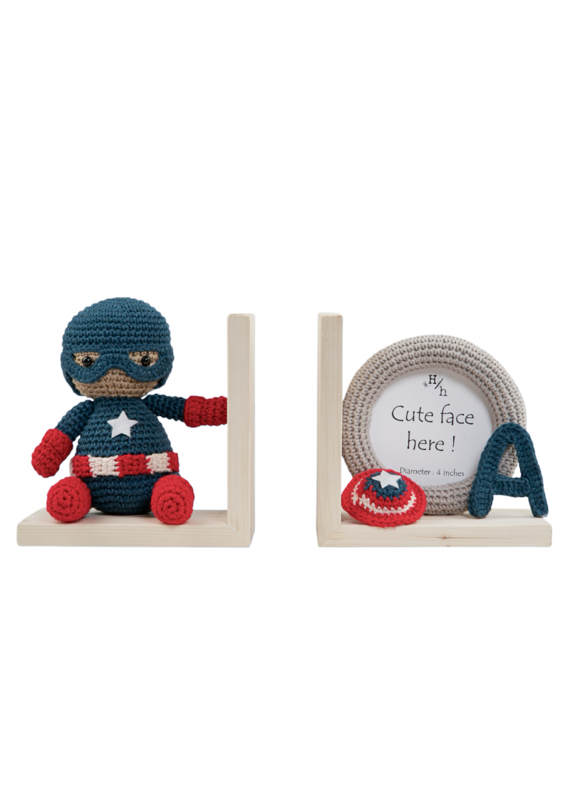 Captain America Photo Frame Book Ends