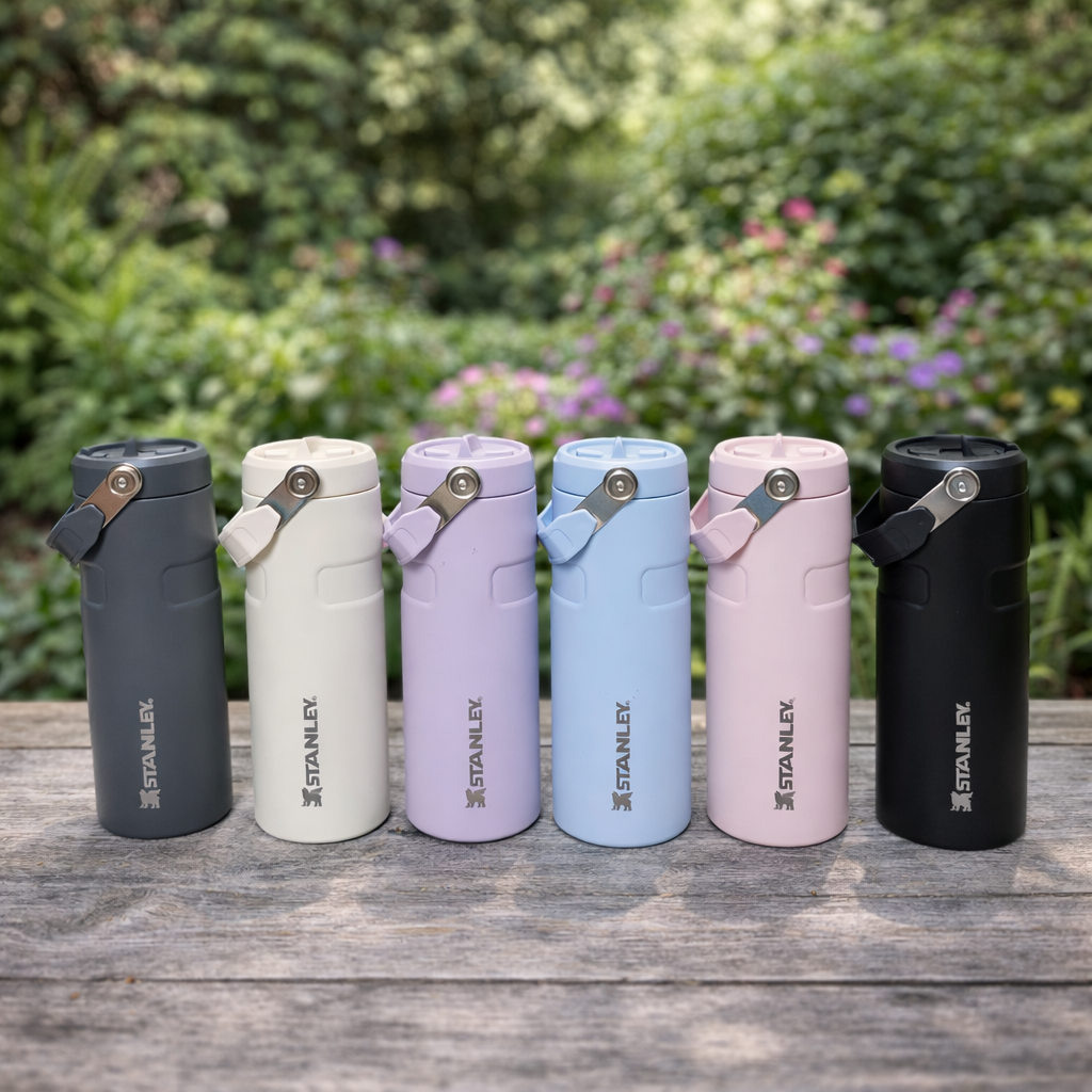 Stanley 17oz | IceFlow™ Bottle with Flip Straw Lid – Ivory Drift