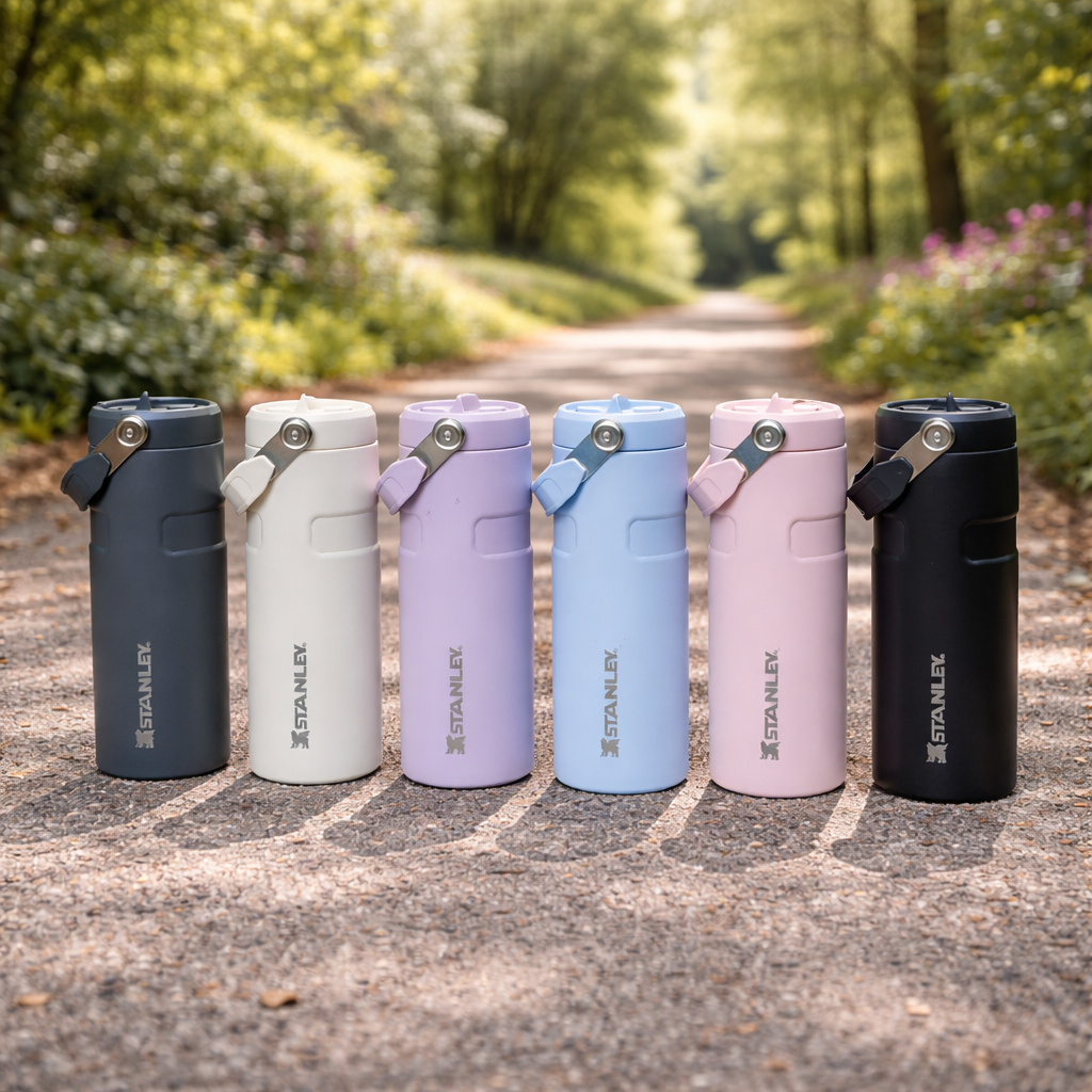 Stanley 17oz | IceFlow™ Bottle with Flip Straw Lid – Rose Haze