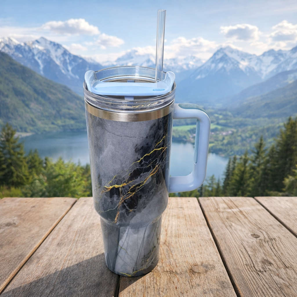 Stanley Swirl x Quencher H2.0 | 1.18L – Storm Noir Gold