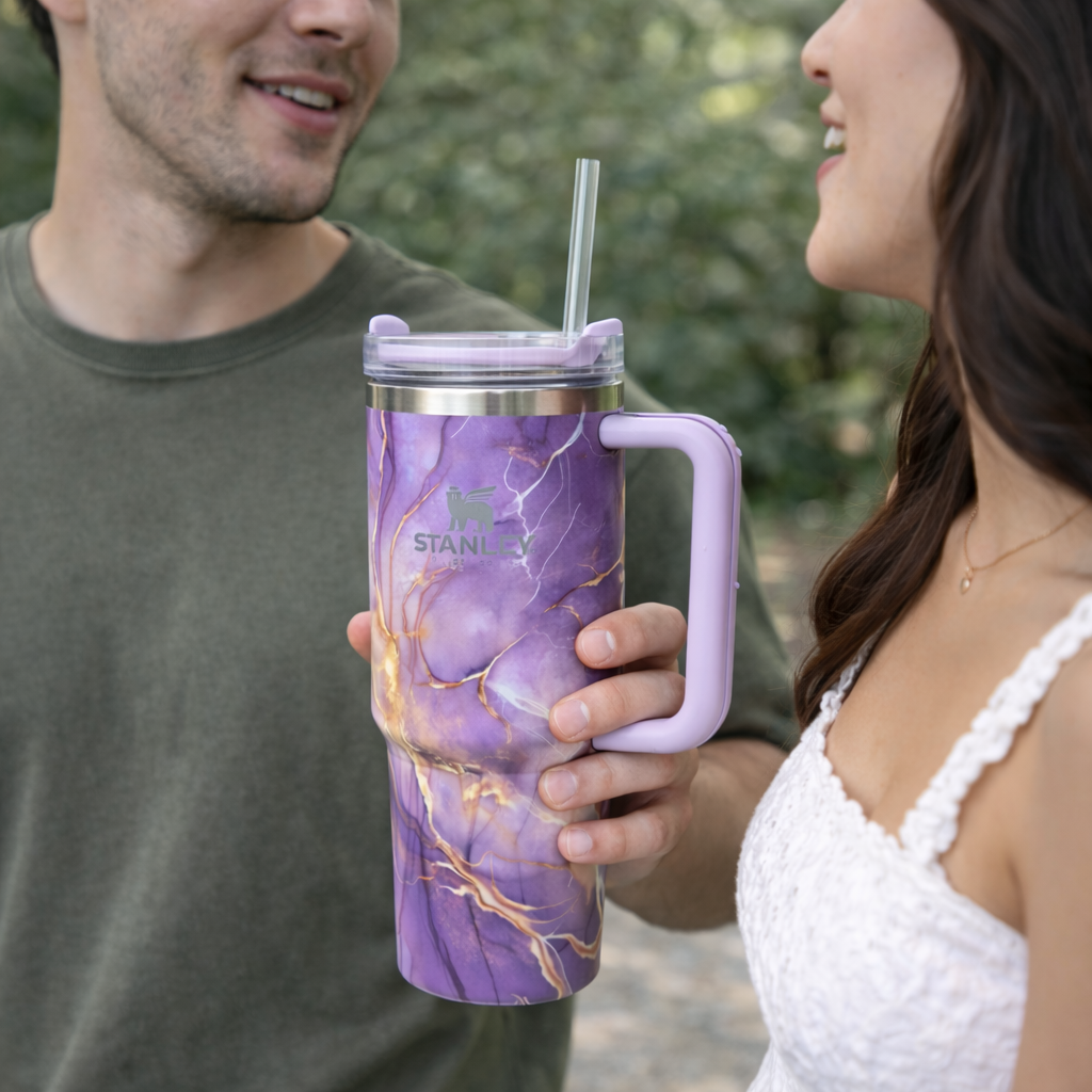 Stanley Swirl x Quencher H2.0 | 1.18L – Amethyst Glow