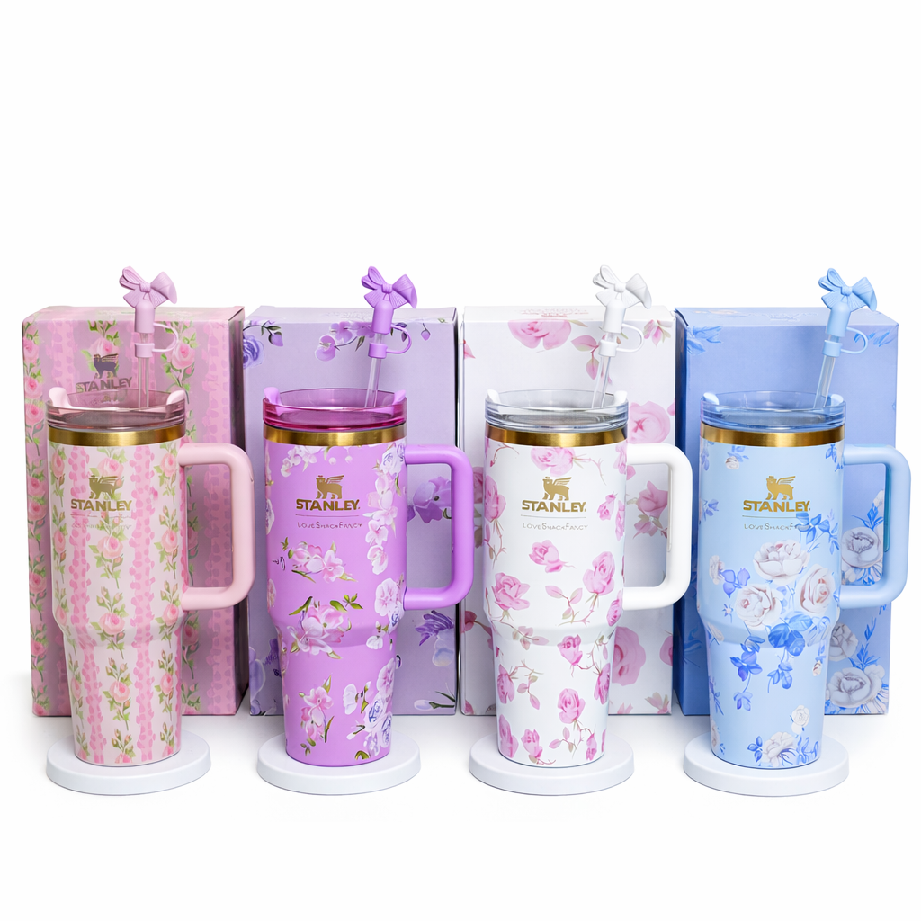 Limited Edition Stanley x LoveShackFancy – Blush Trellis Bloom – 40oz