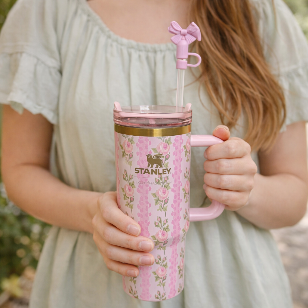 Limited Edition Stanley x LoveShackFancy – Blush Trellis Bloom – 40oz