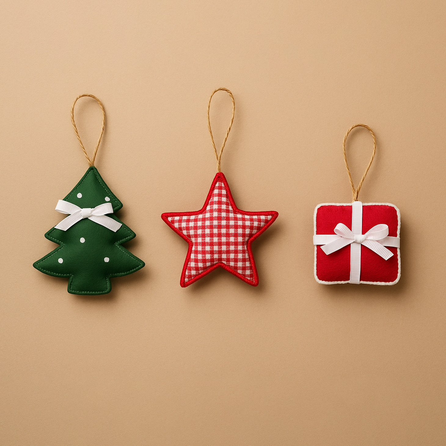 Christmas Ornaments - Festive Trio (Set of 3)