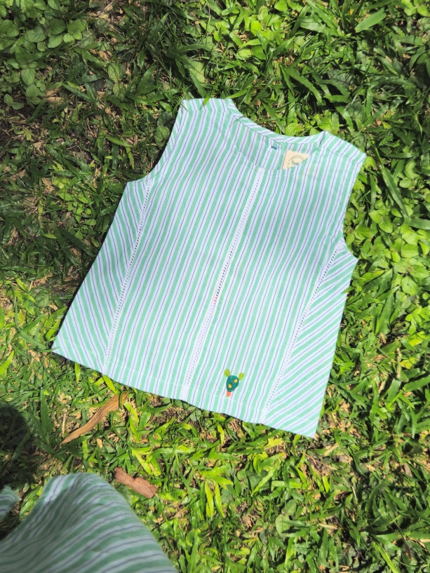 Green Pants Co-ord set Girls