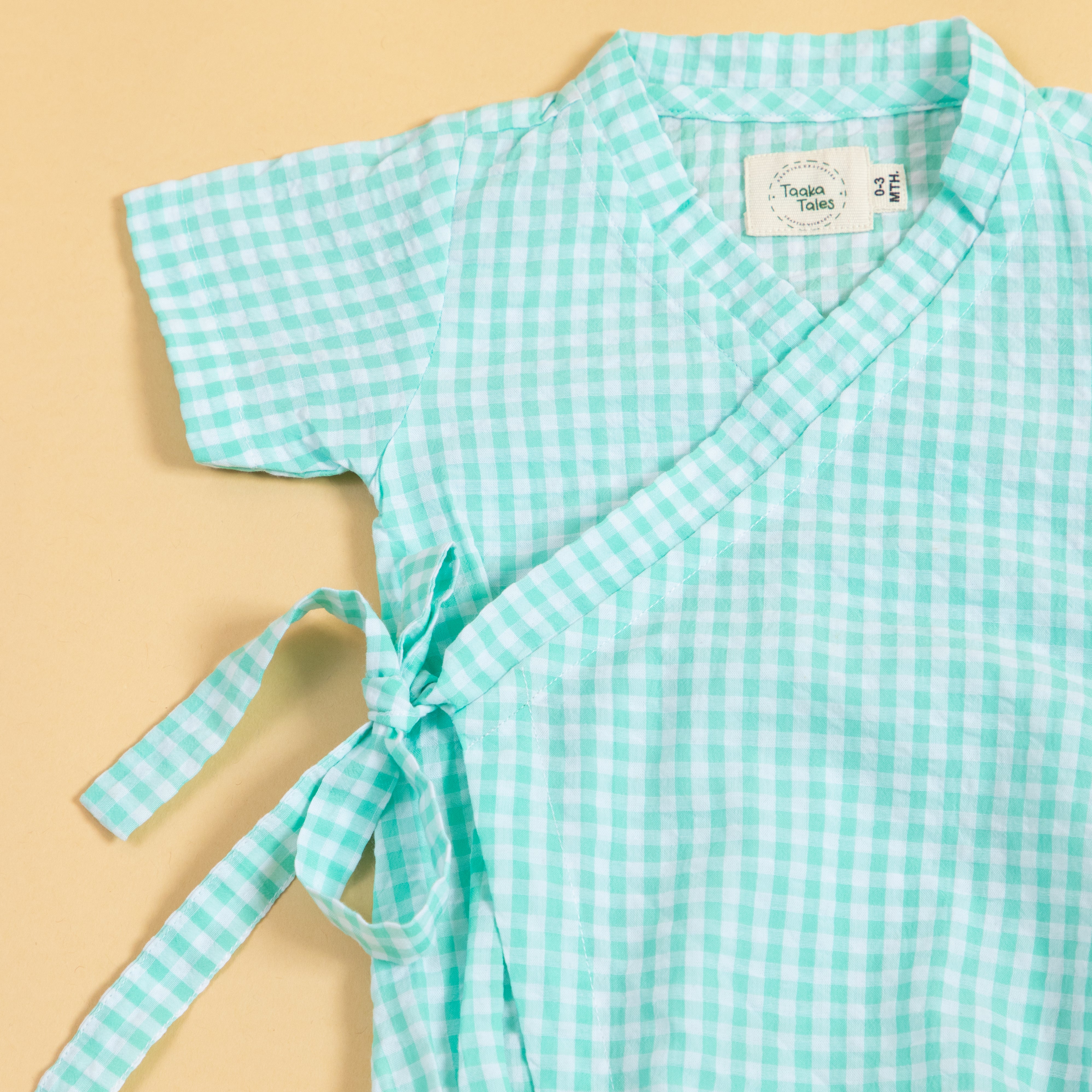 Minty Meadows Kimono Romper