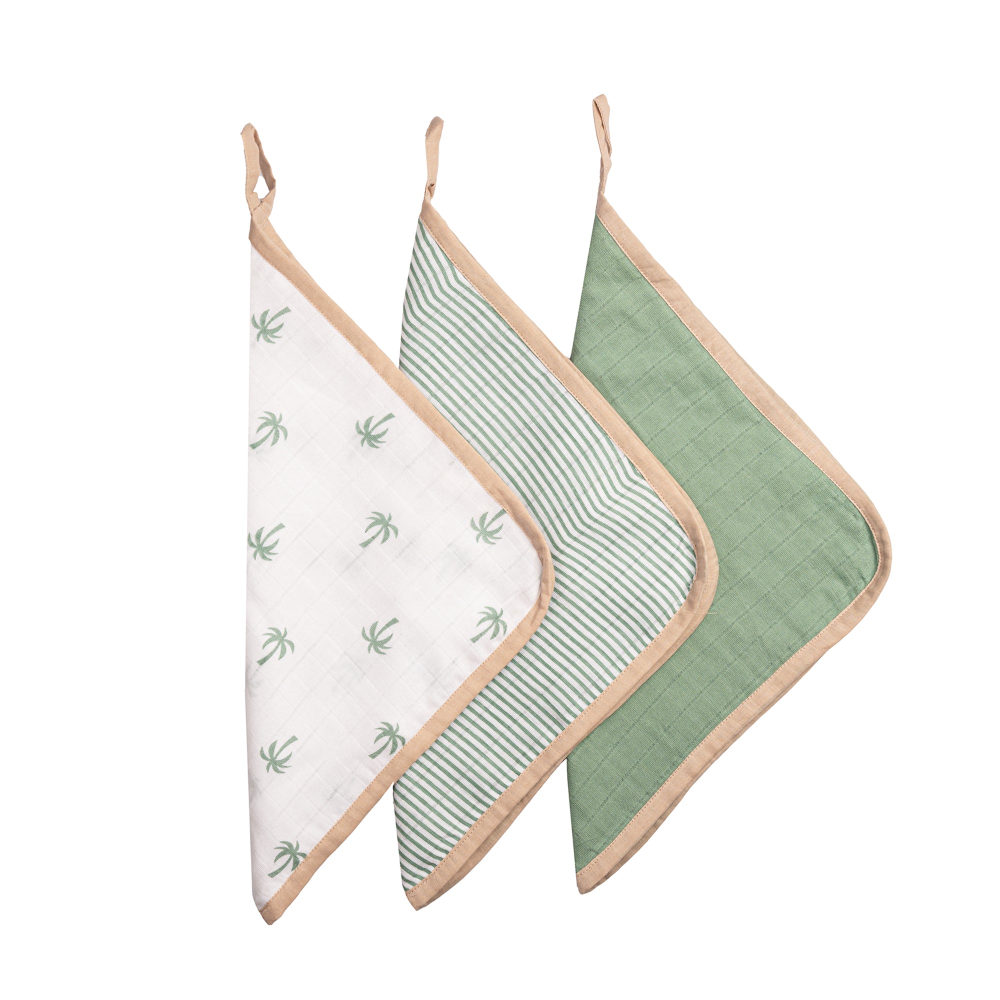 Organic Muslin Washcloths - Set of 3 – Plam
