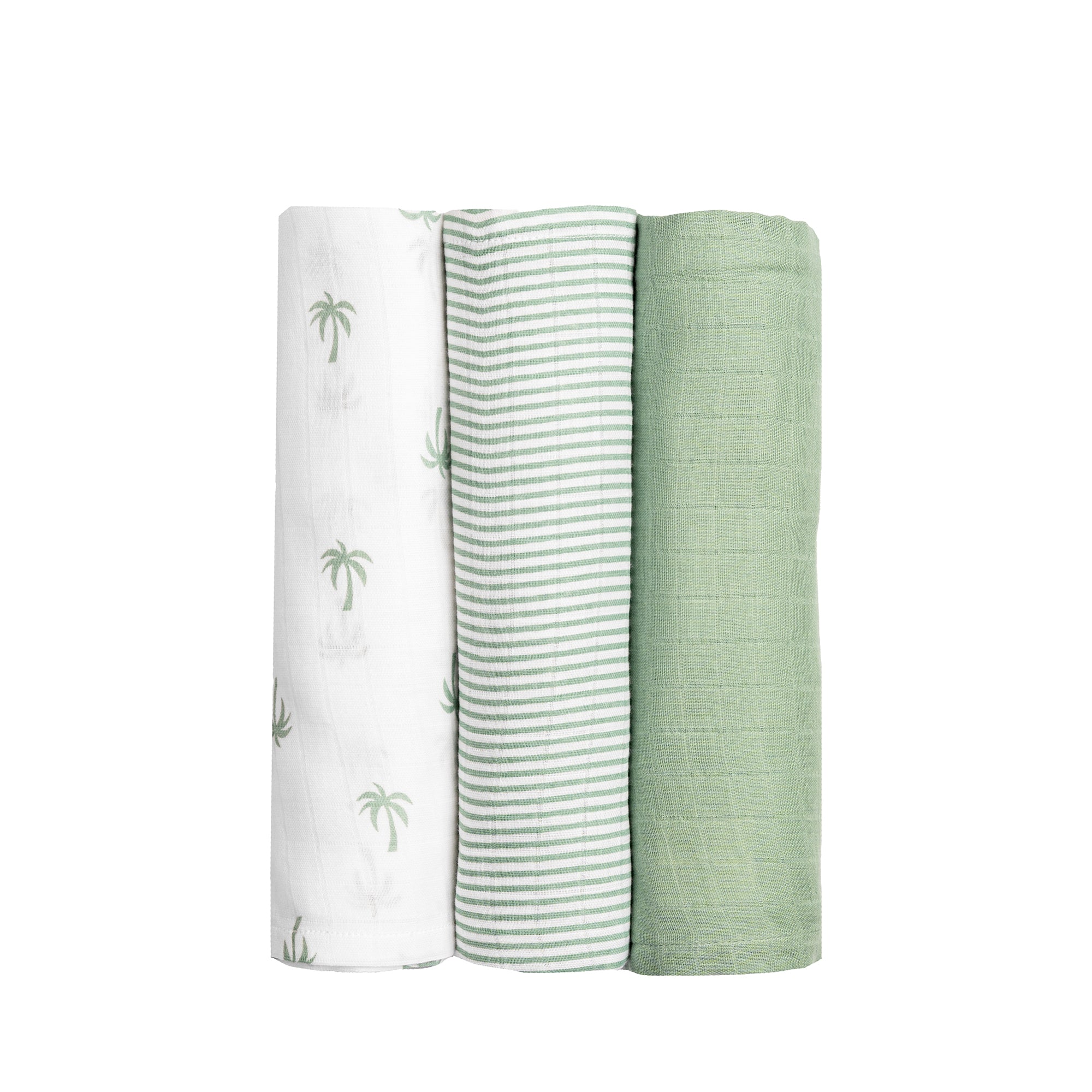 Organic Muslin Swaddles - Set of 3 – Palm