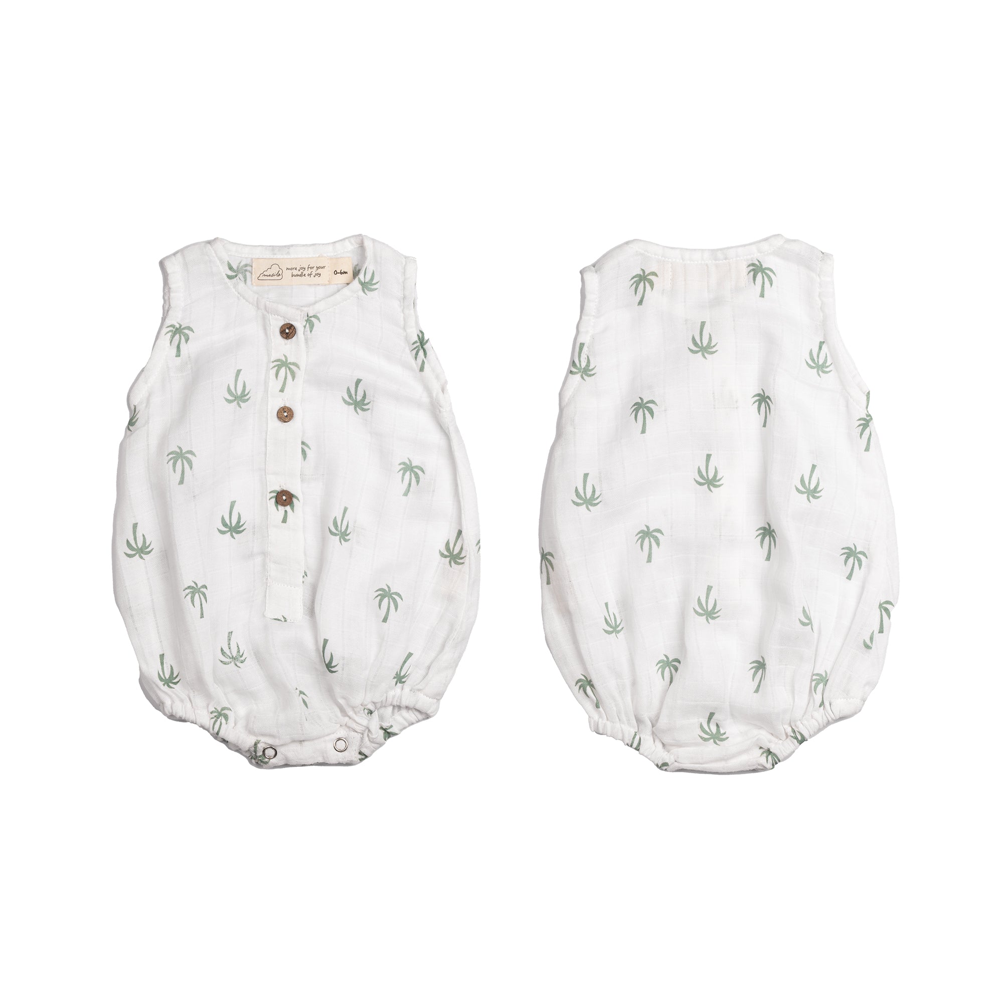 Organic Muslin Baby Romper - Pack of 3 – Palm