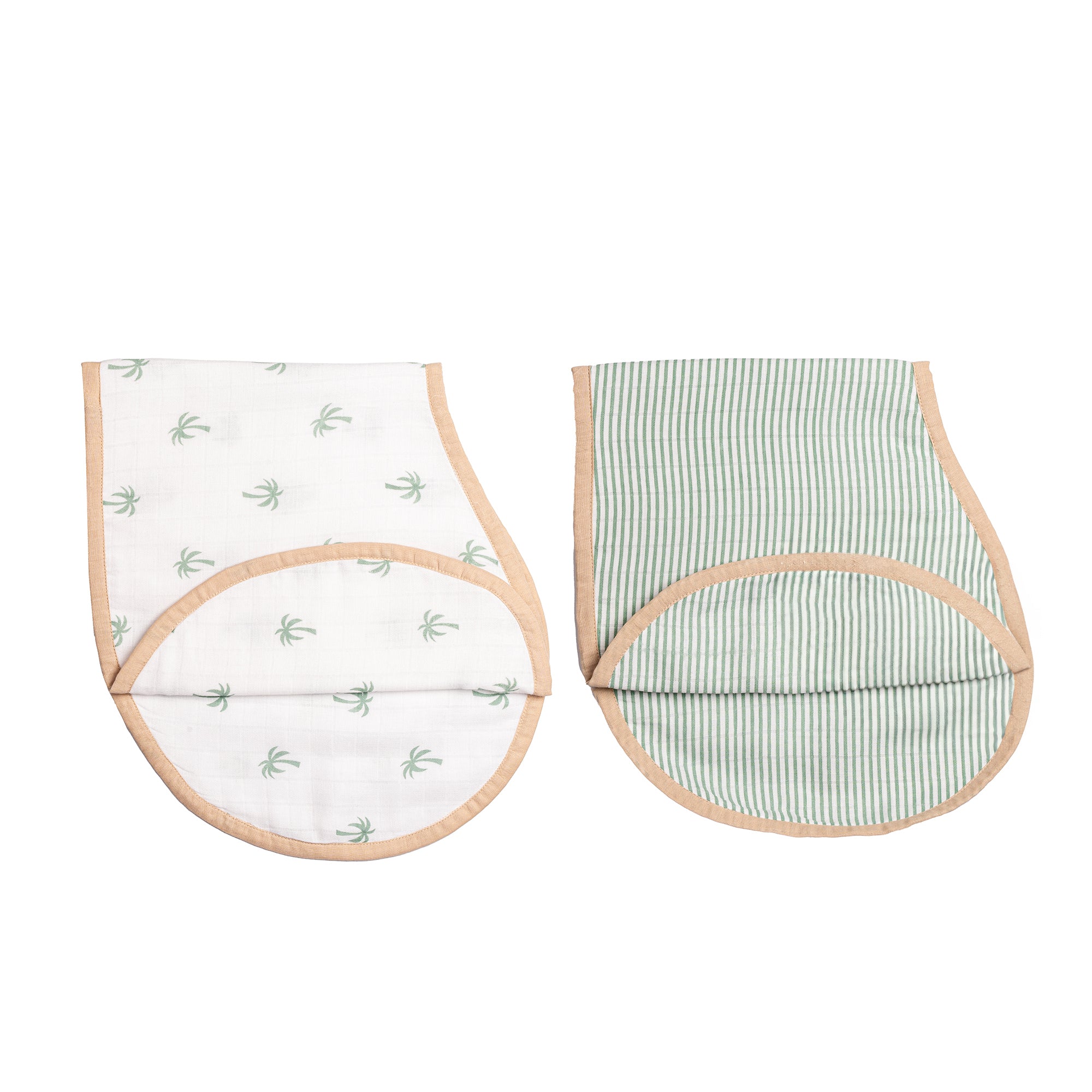 Organic Muslin Burp Cloth & Bib - Pack of 2 – Palm