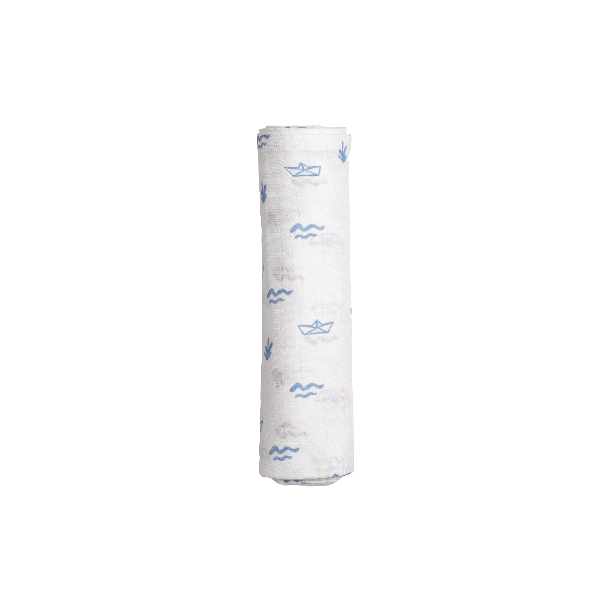 Swaddle & Burp Cloth Bib - Boat