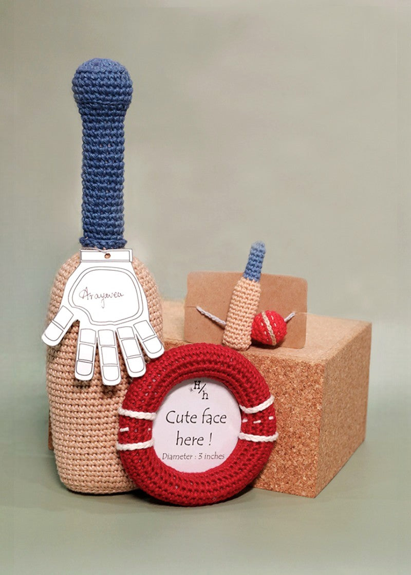 Crazy for Cricket handmade crochet rakhi by Haute By Hand – Raksha Bandhan gift