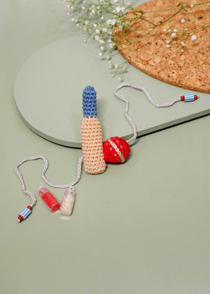 Crazy for Cricket handmade crochet rakhi by Haute By Hand – Raksha Bandhan gift
