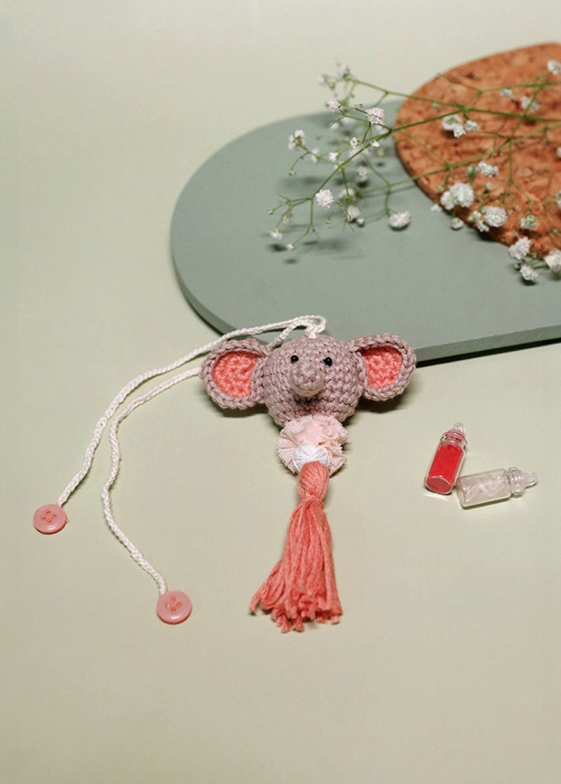 Dumbo elephant handmade crochet rakhi by Haute By Hand – Raksha Bandhan gift India