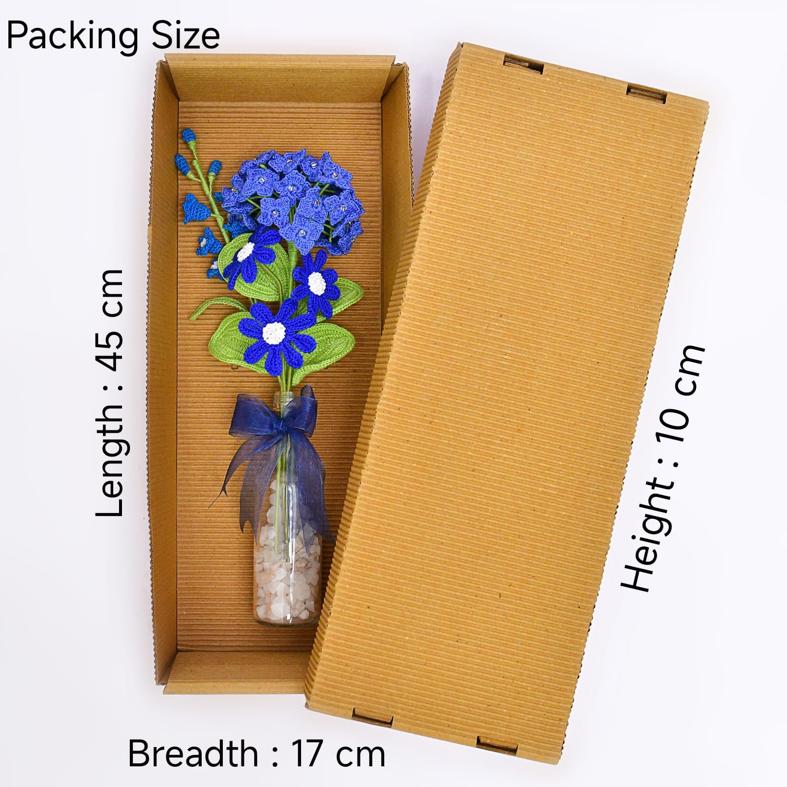 Blue Hydrangea & Daisy Crochet Bouquet - Mother’s Day Handmade Gift