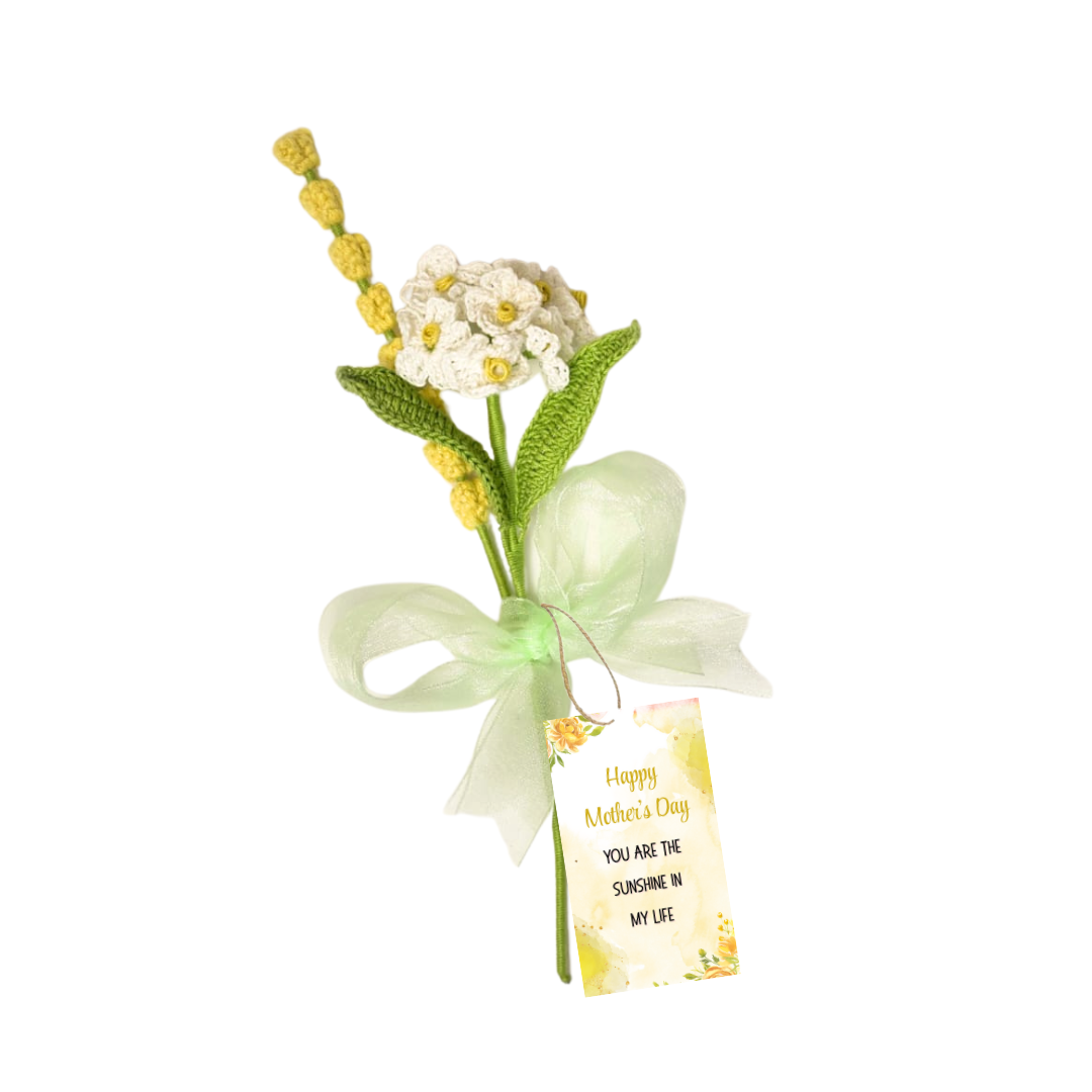 Everlasting White Hydrangea Bouquet - Mother’s Day Crochet Gift