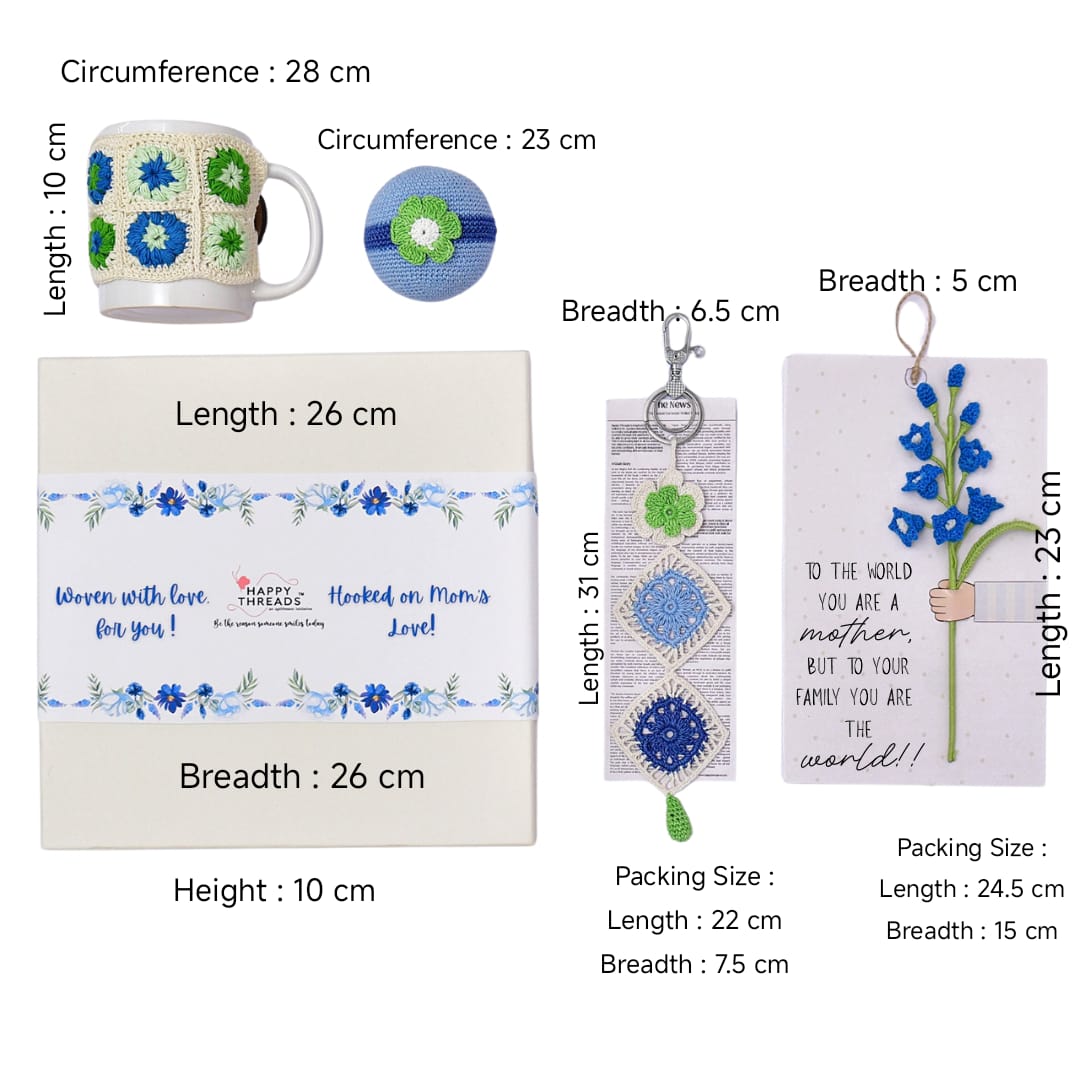 Handmade Mother's Day Gift Hamper Box- Blue
