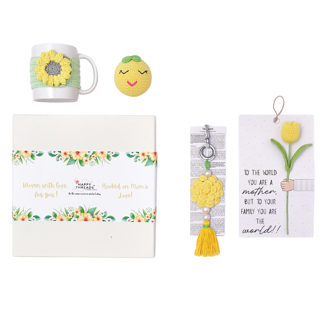 Charming Mother's Day Gift Hamper Box- Yellow