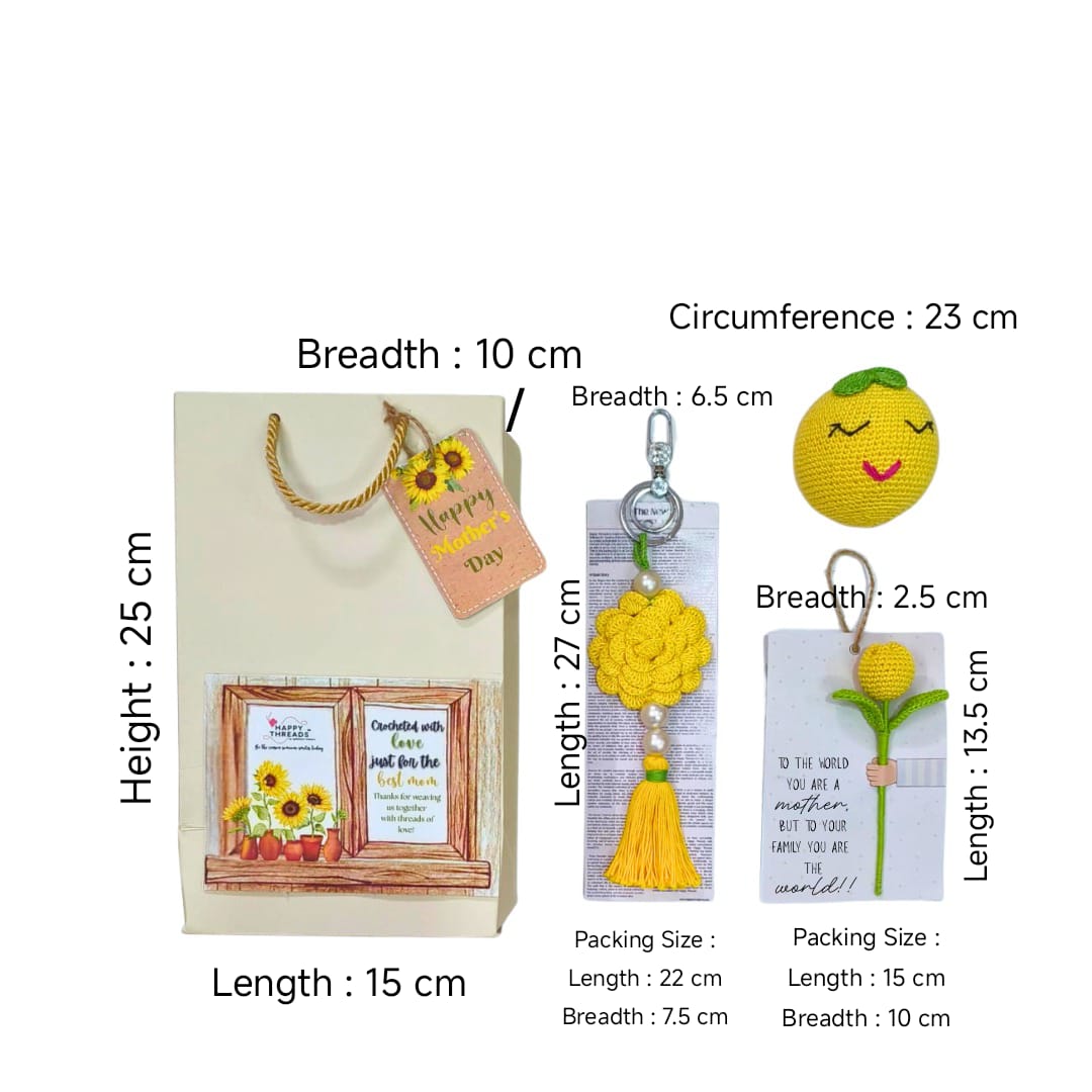 Golden Glow – Yellow Crochet Mother’s Day Hamper Gift Set
