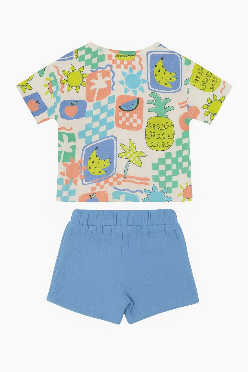 Printed T-shirt & Short Set