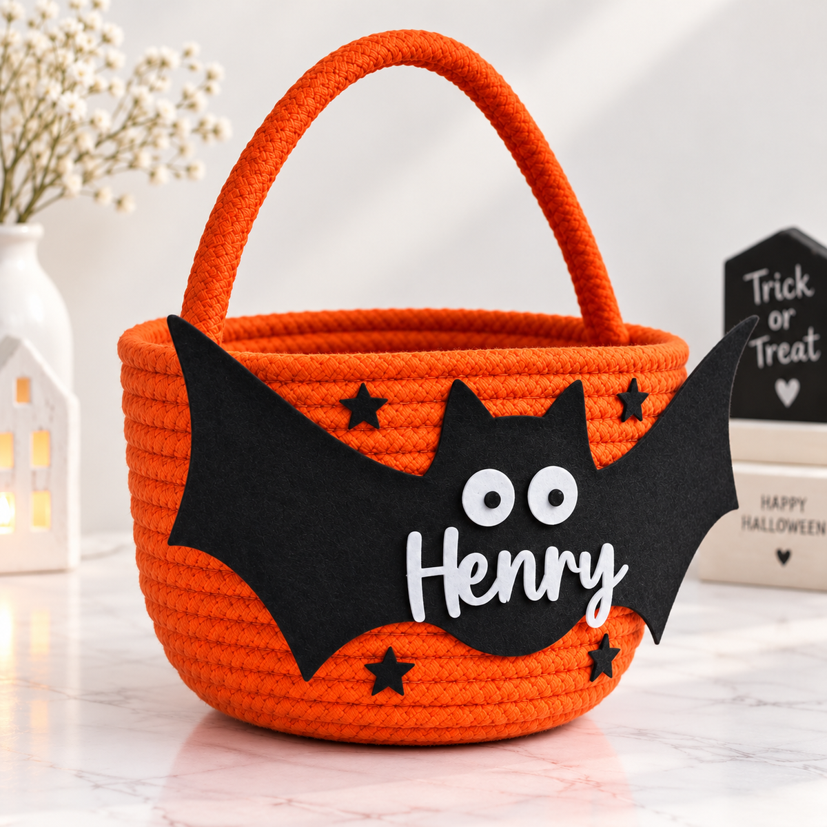Personalised Flying Bat Basket