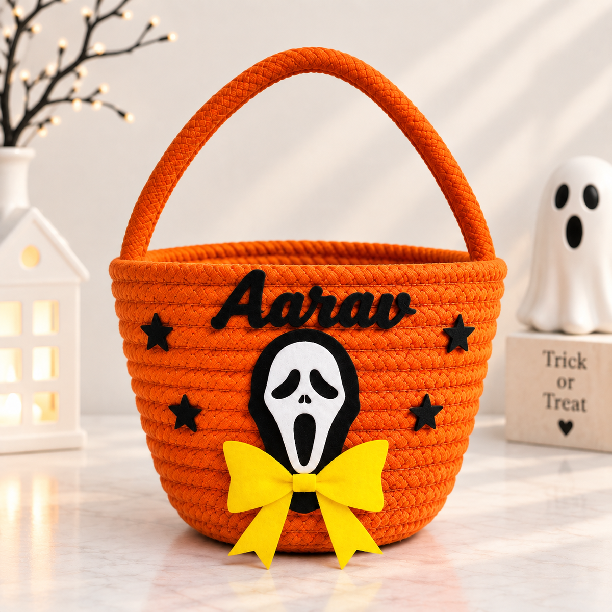 Personalised Ghostly Treats Halloween Basket