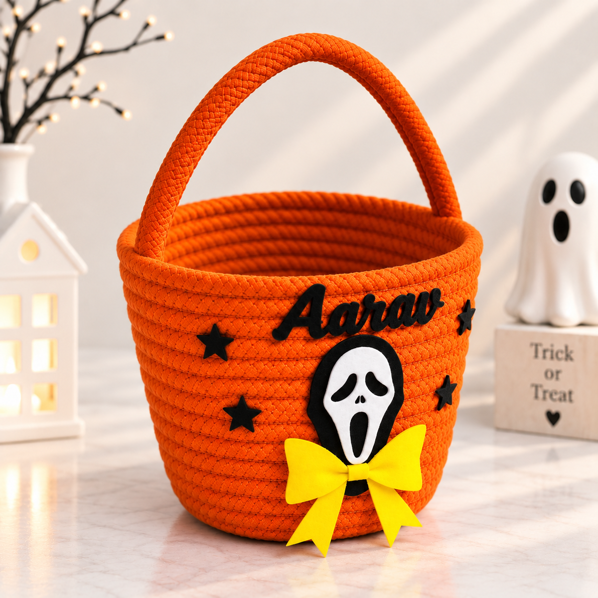 Personalised Ghostly Treats Halloween Basket