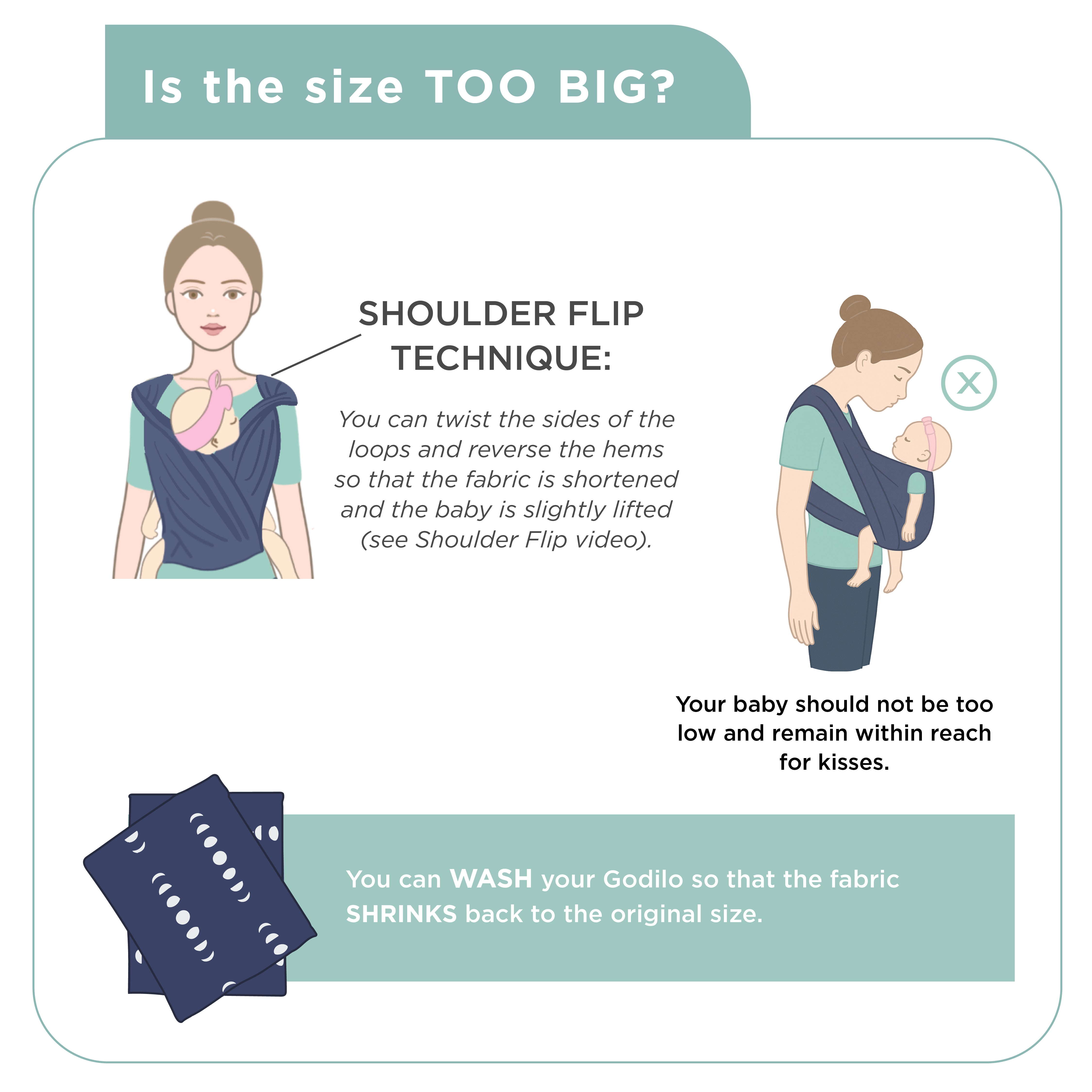 Godilo Ergonomic Organic Cotton Baby Carrier Wrap – Luna