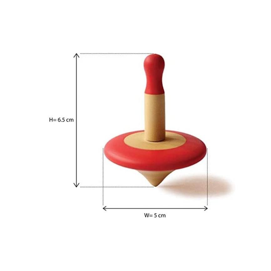 Colorful Wooden Spinning Tops Set (Set of 4 colors) (3 Years+)