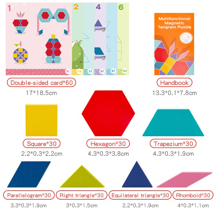 3D Magnetic Tangram Puzzle Set – Build, Solve, and Enjoy Hours of Fun