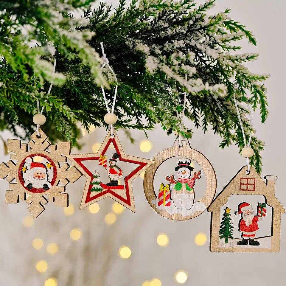Merry Timber Treasure Ornament - Set of 4 & 8