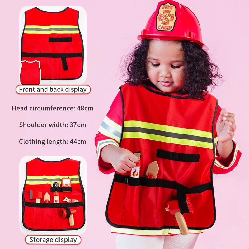 Wooden Fire Fighter Set For Kids