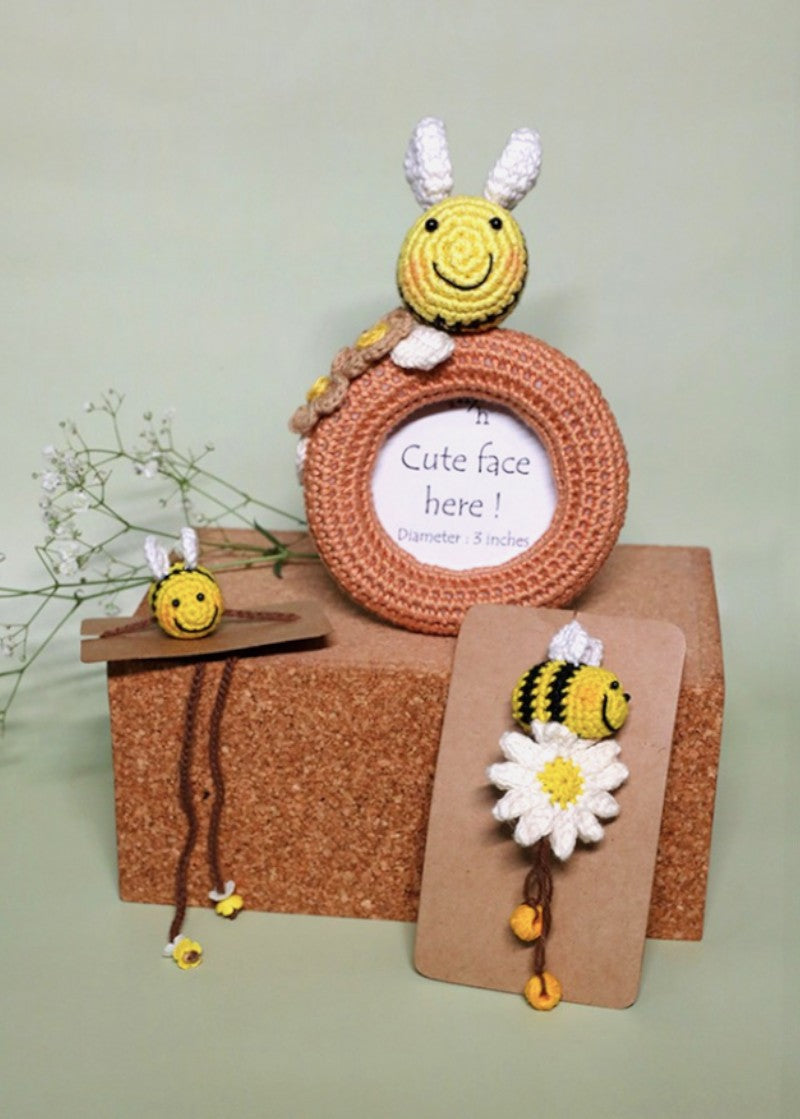 Honeybee handmade crochet rakhi by Haute By Hand – Raksha Bandhan gift India