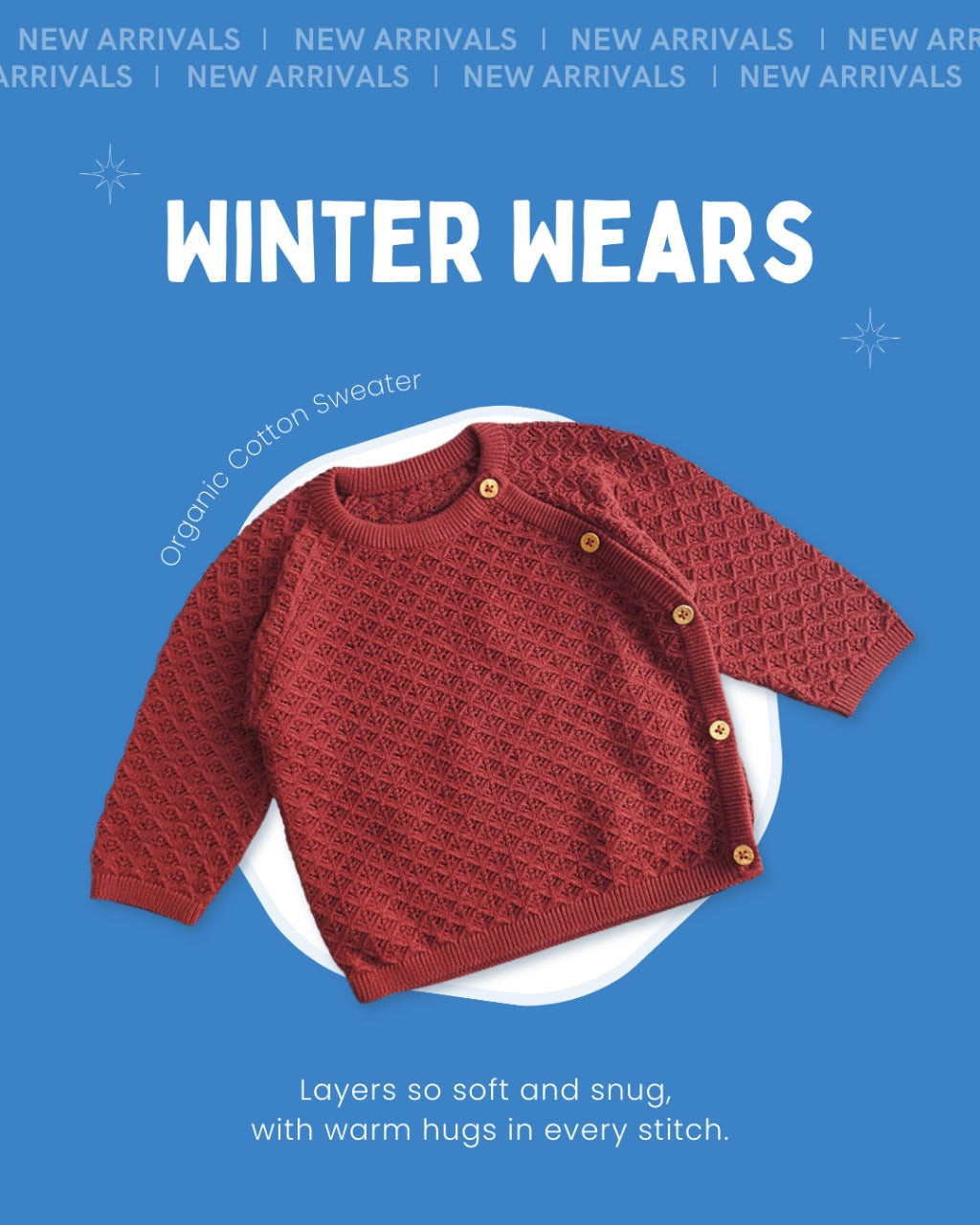 Coffee Brown – Cotton Wrap Style Double Layer Sweater