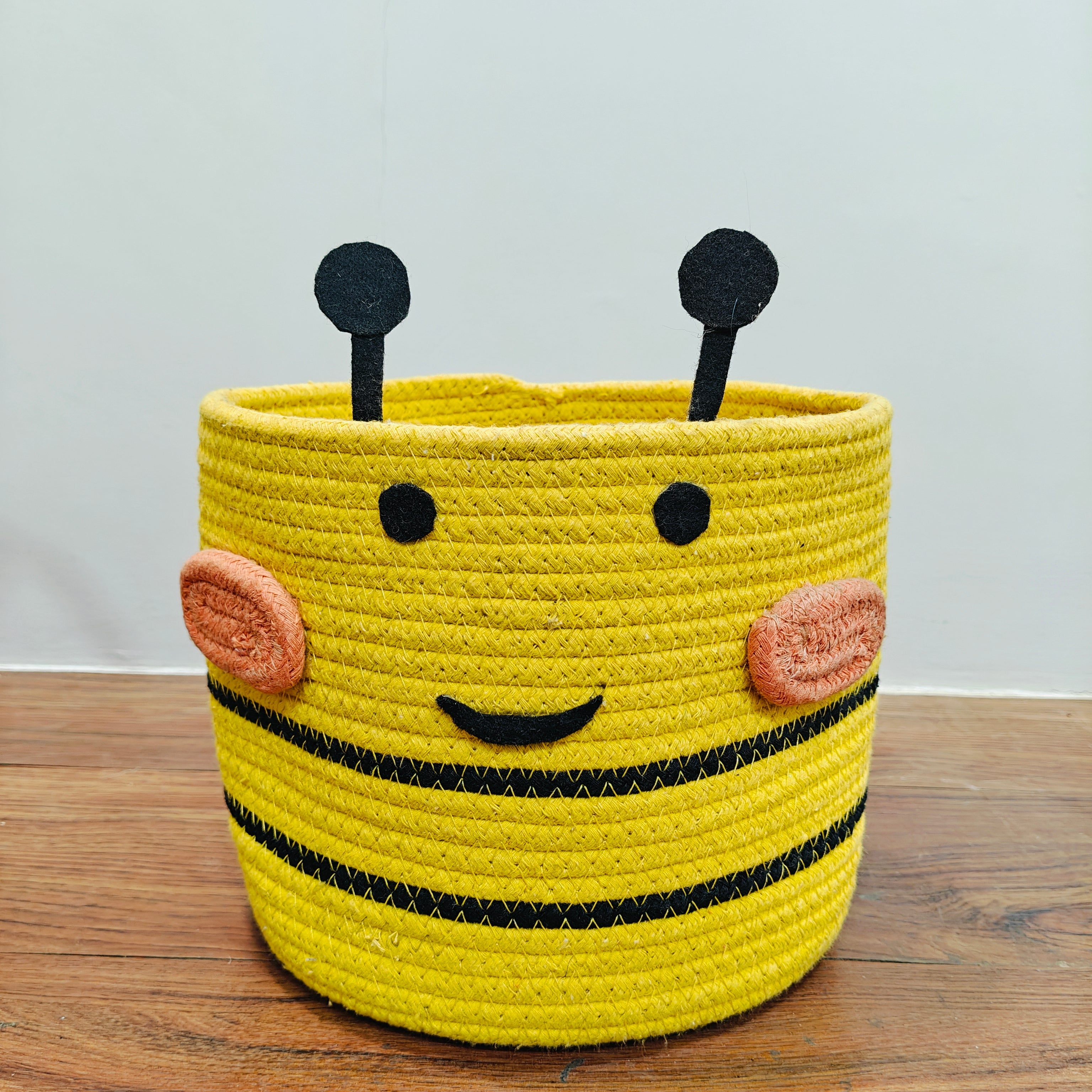 Jute Cotton Storage Basket - Bee's Bliss