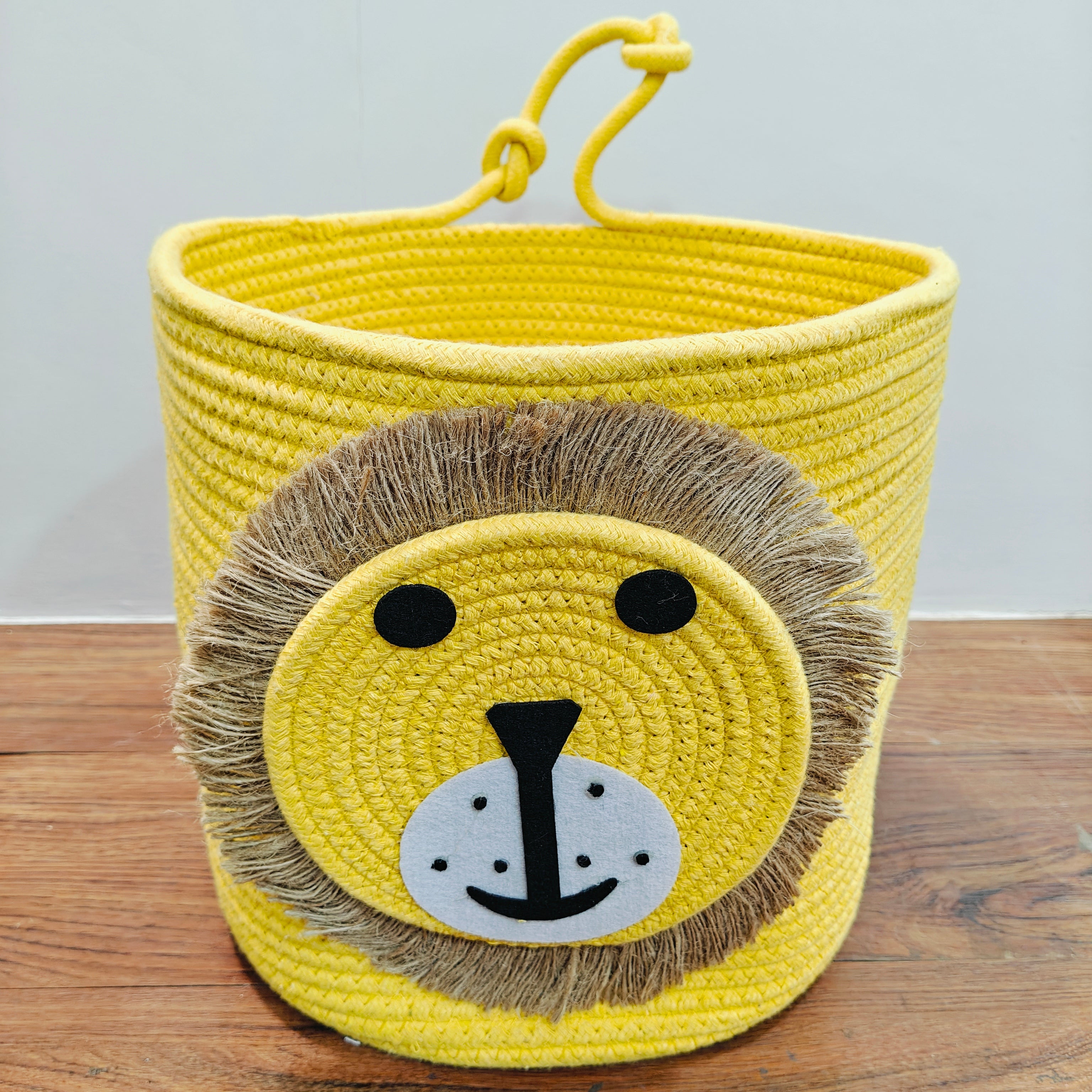Jute Cotton Storage Basket - Majestic Roar