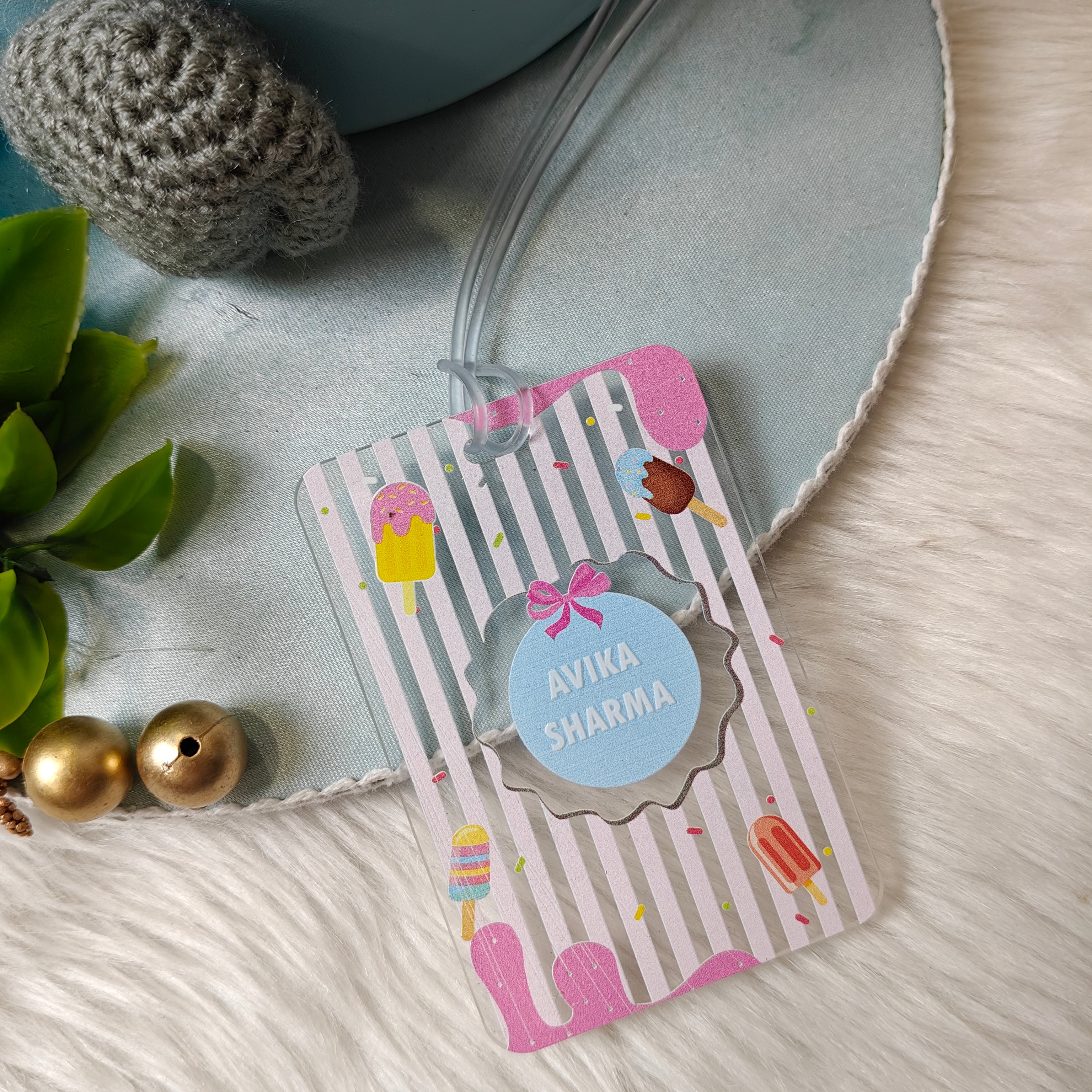 Acrylic Luggage Tag - Ice Cream Delights