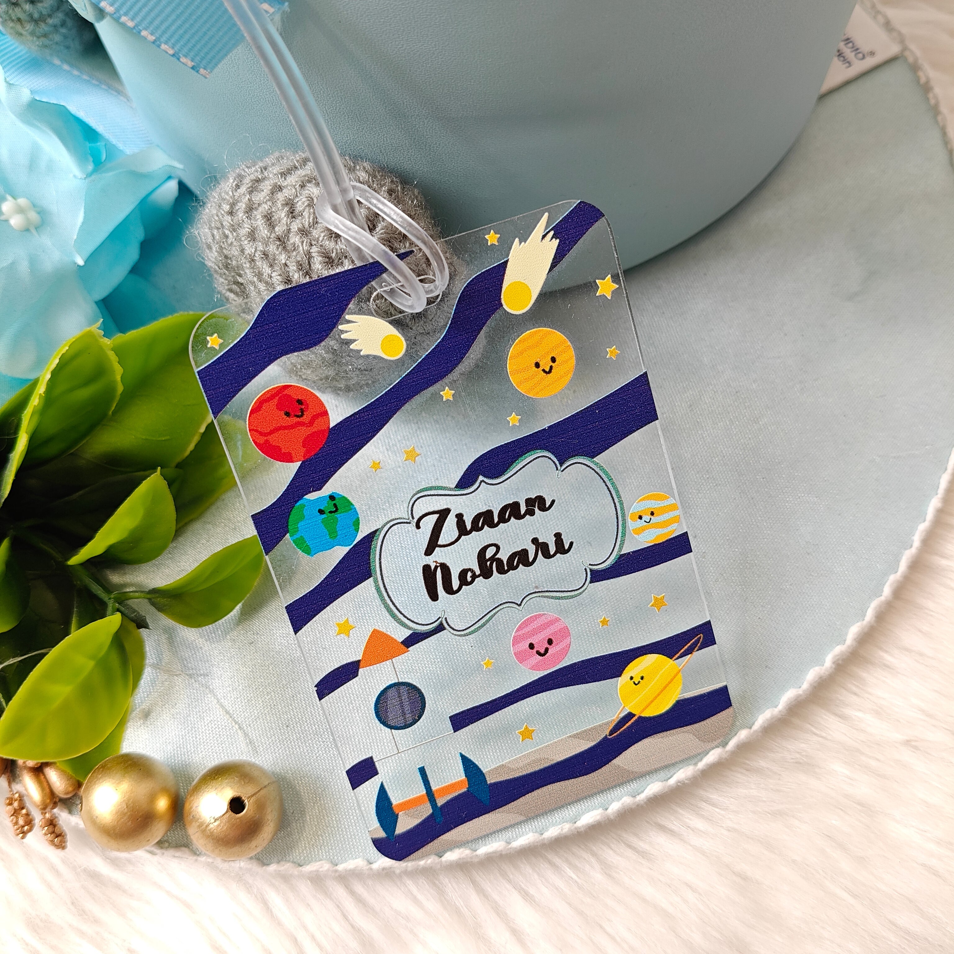 Acrylic Luggage Tag - Cosmic Cheers
