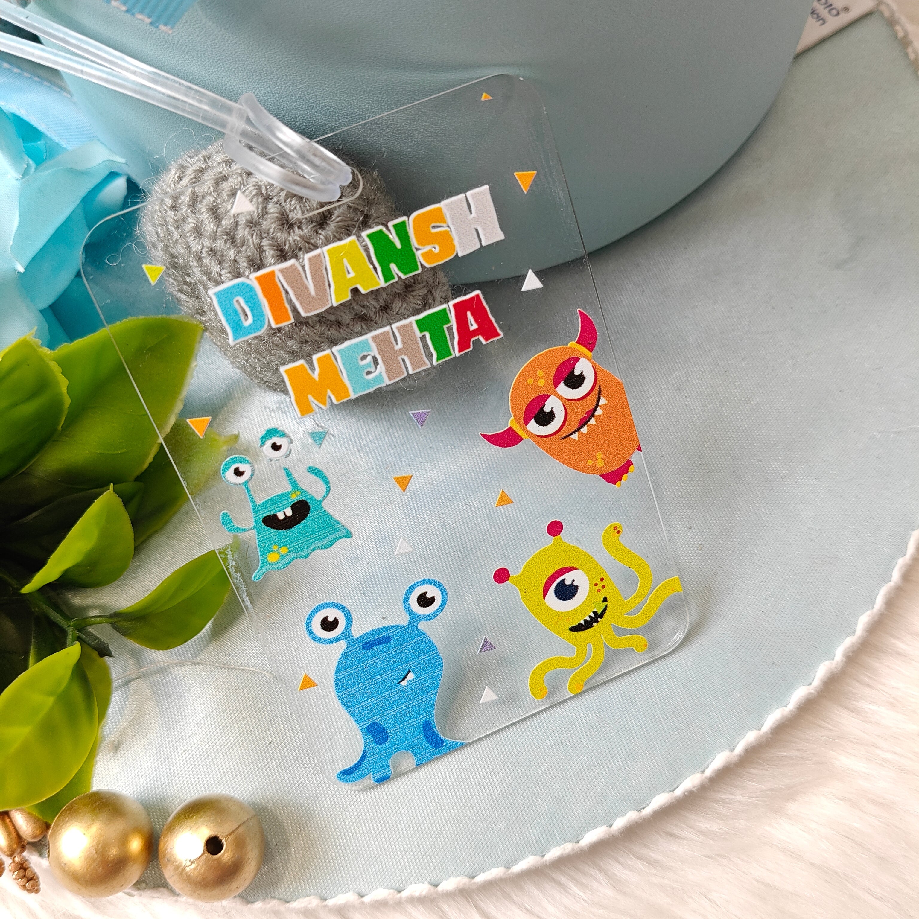 Acrylic Luggage Tag - Monster Mash