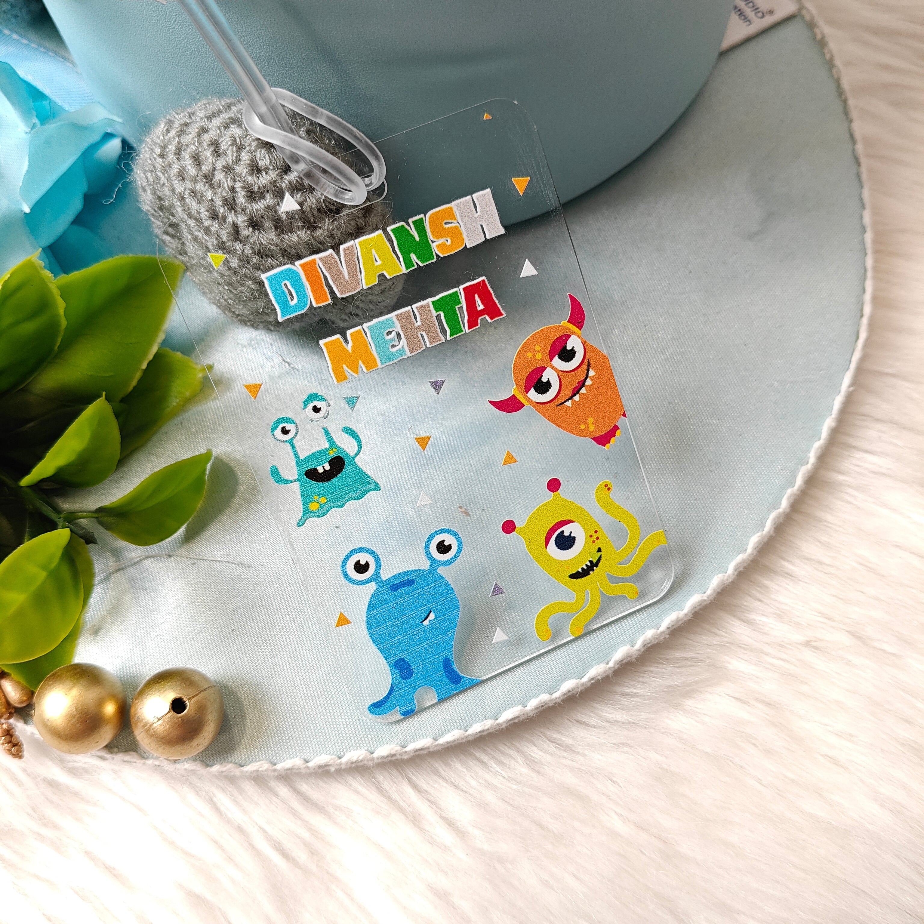 Acrylic Luggage Tag - Monster Mash