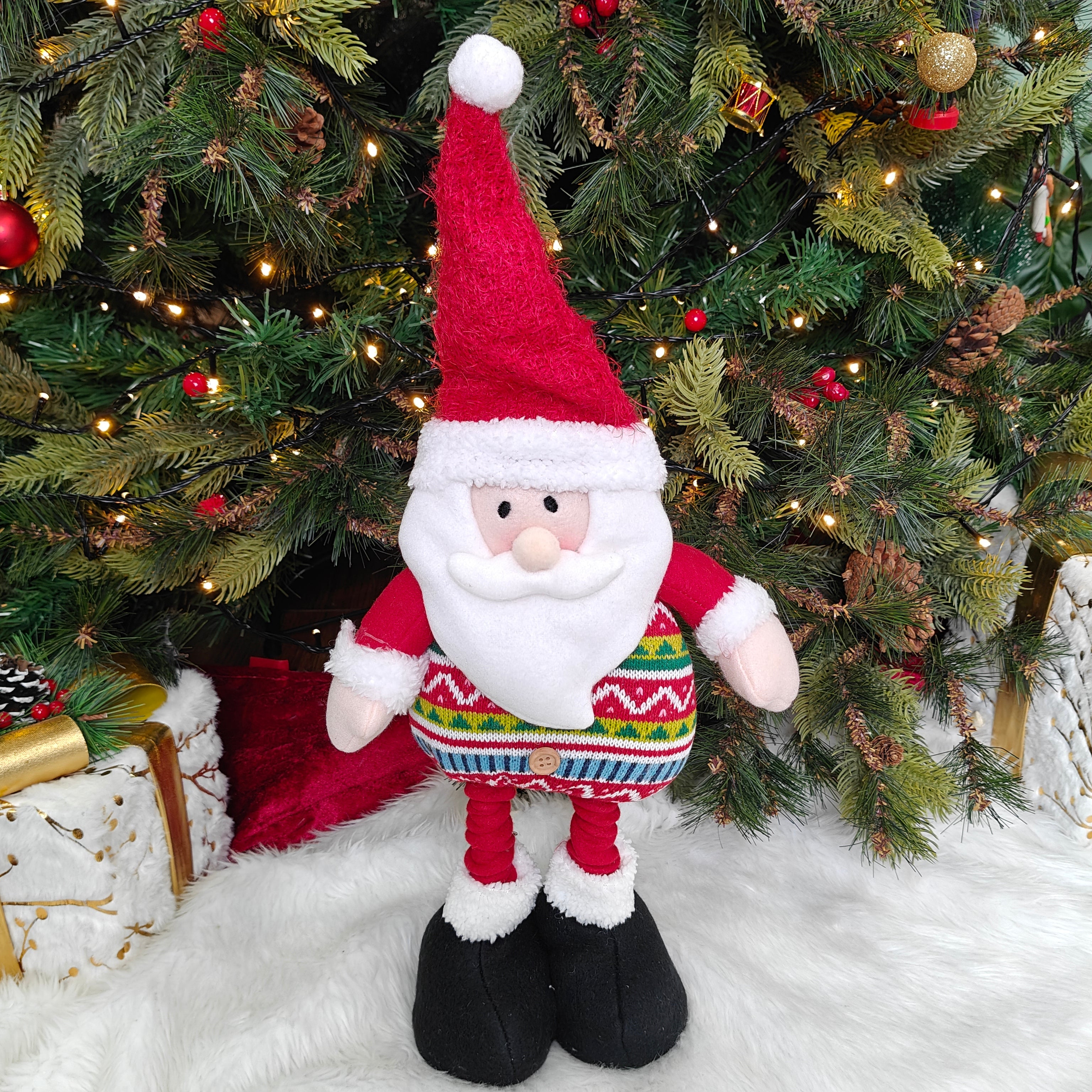 Cozy Knit Festive - Extendable Legs - Santa