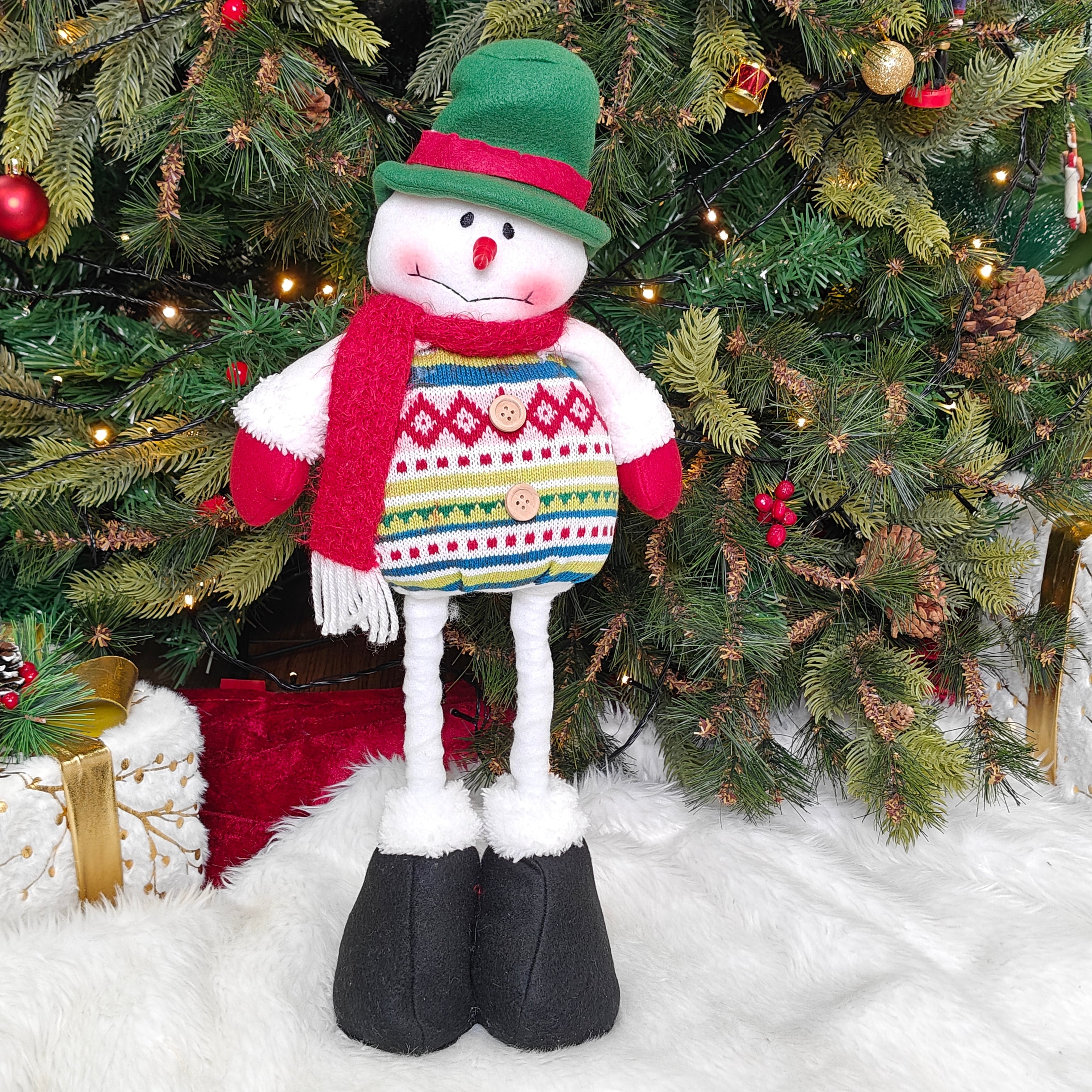 Cozy Knit Festive - Extendable Legs- Snowman