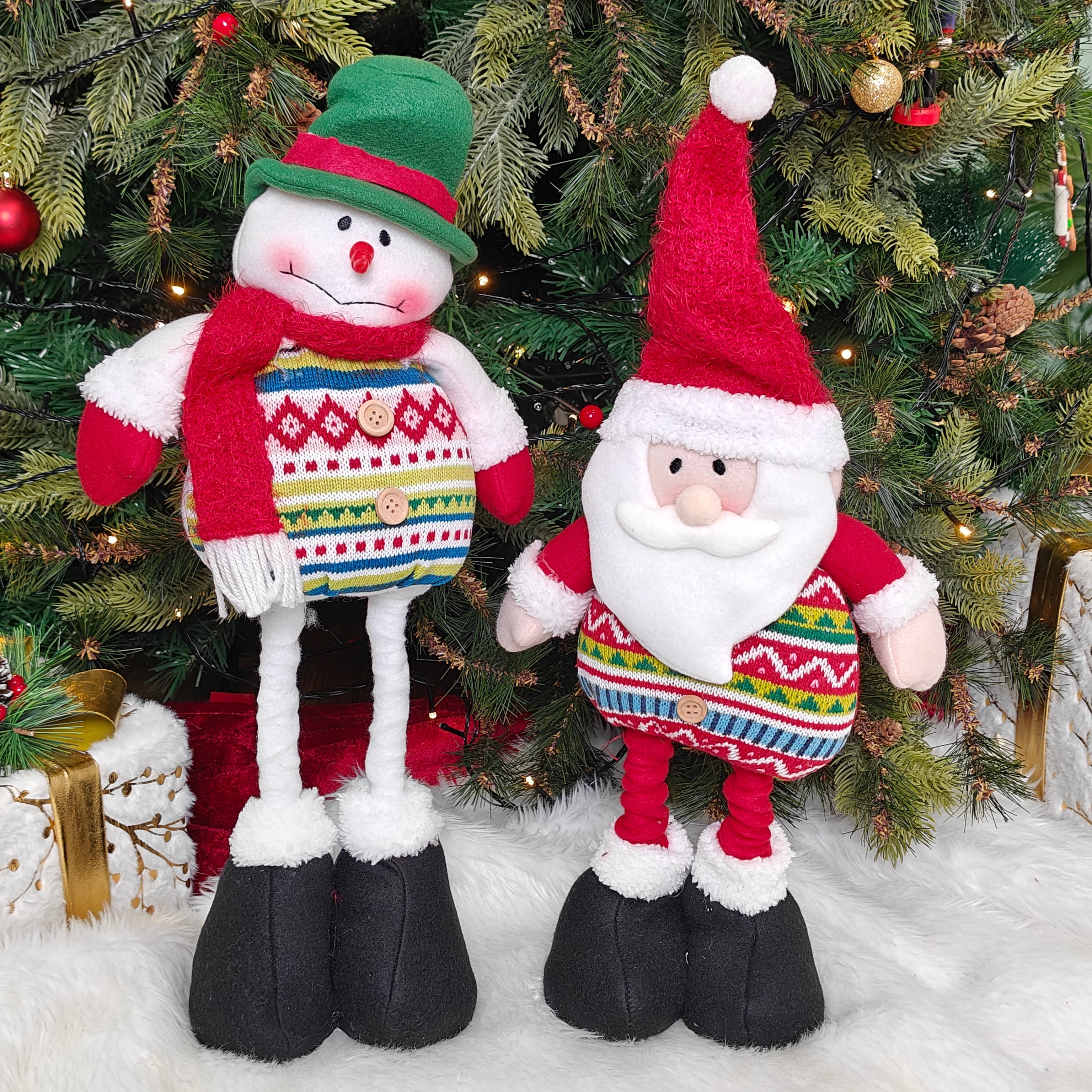 Cozy Knit Festive Duo - Extendable Legs
