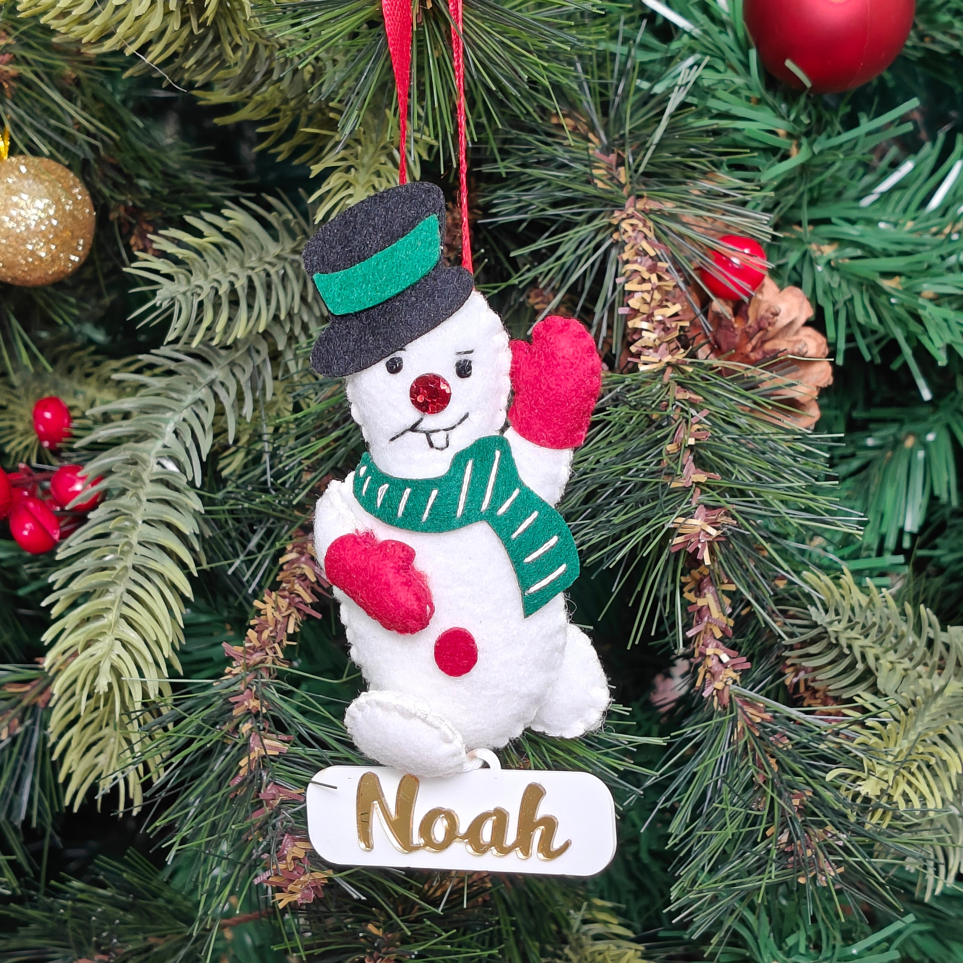 Happy Snowman Ornament