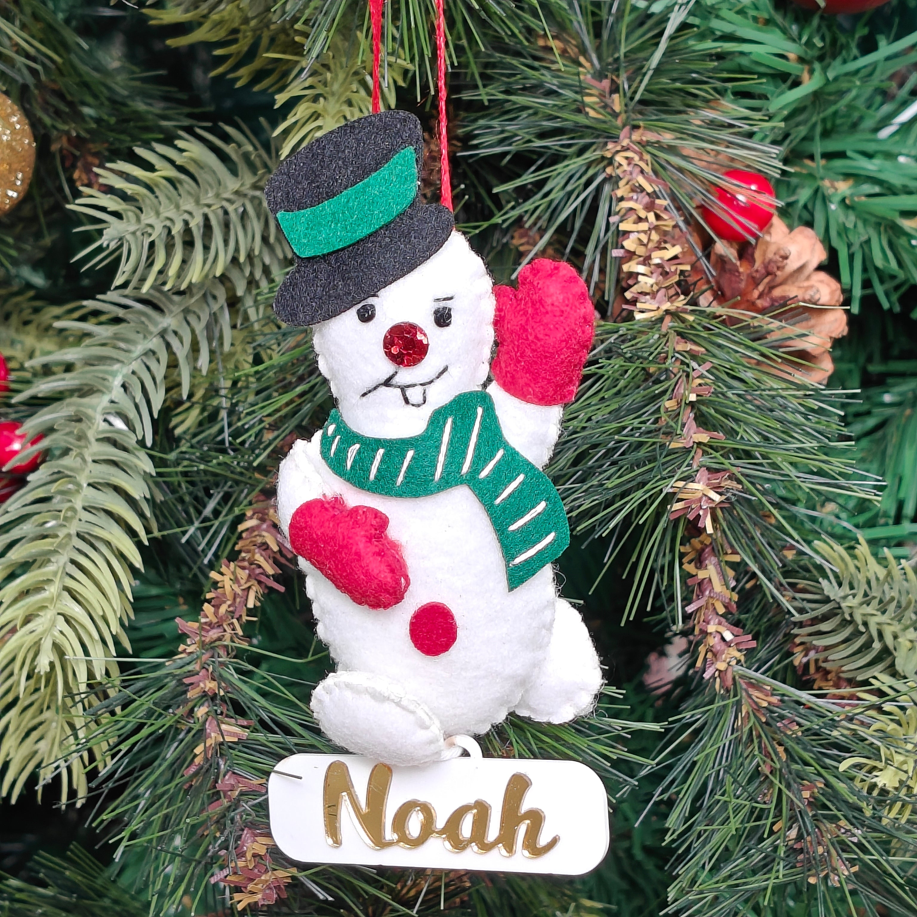 Happy Snowman Ornament