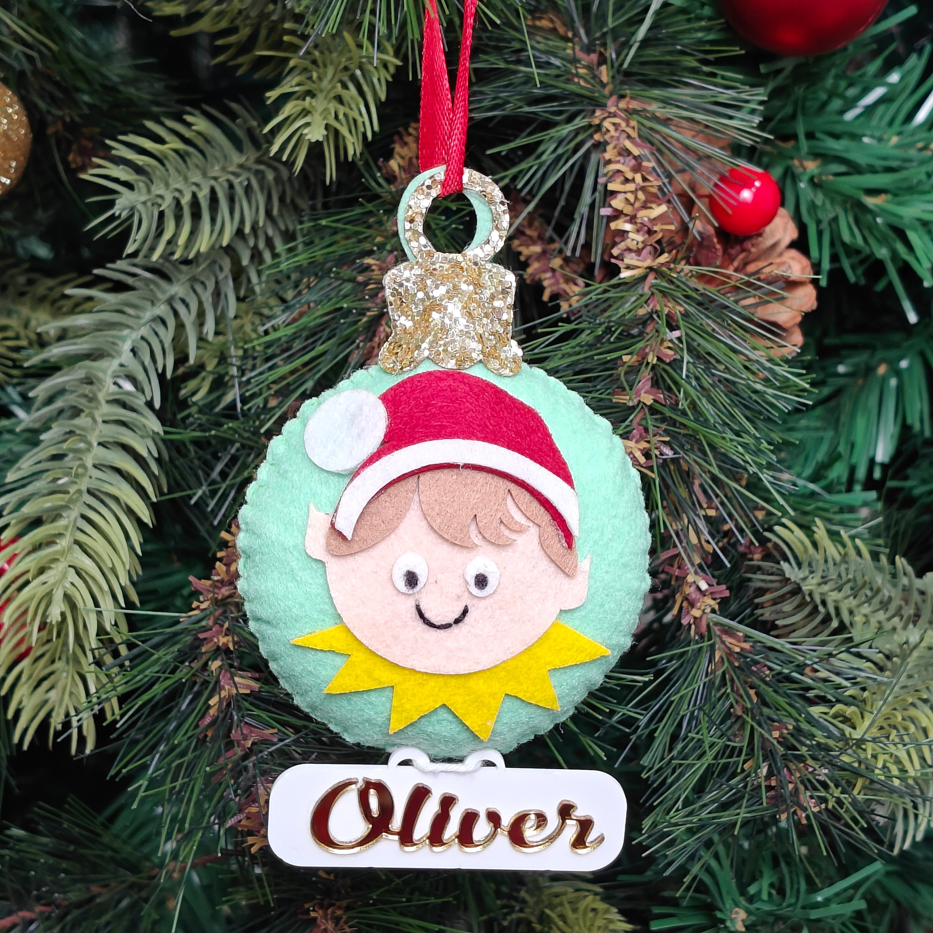 Cheery Elf Ornament