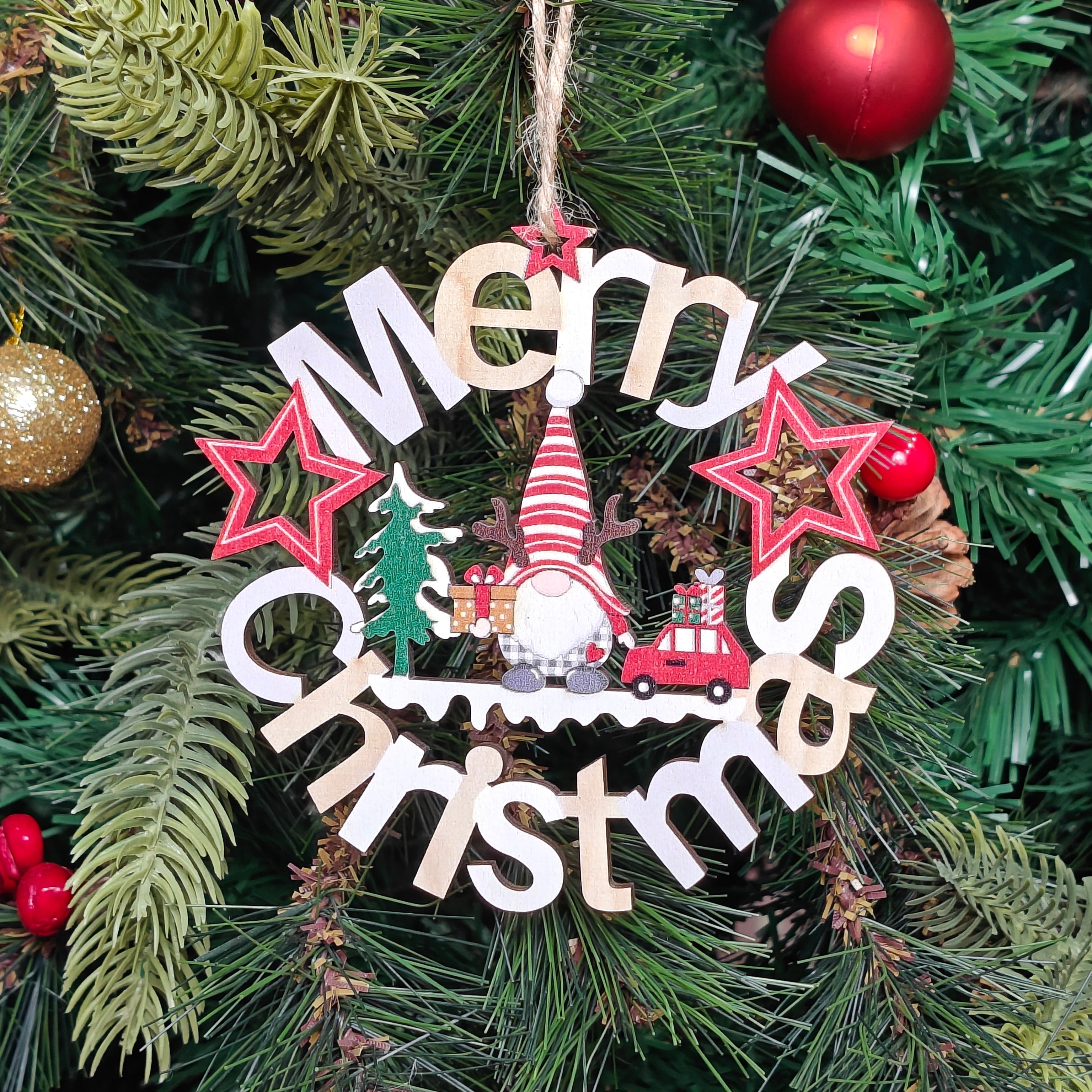 Gnome Merry Christmas Ornament